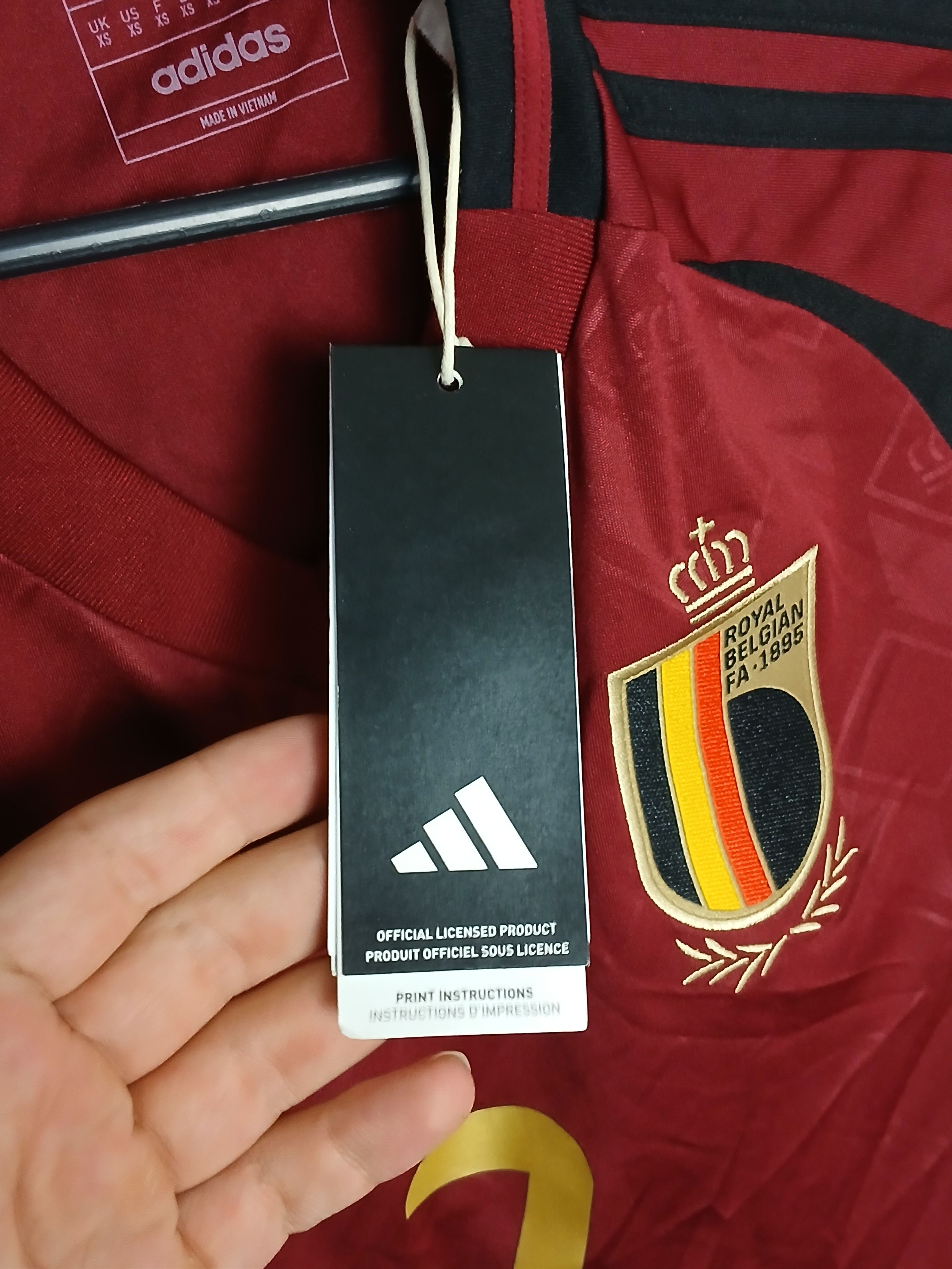 Adidas New Belgium 2024 Home De Bruyne Football Jersey T-Shirt Size US XS / EU 42 / 0 - 9 Thumbnail