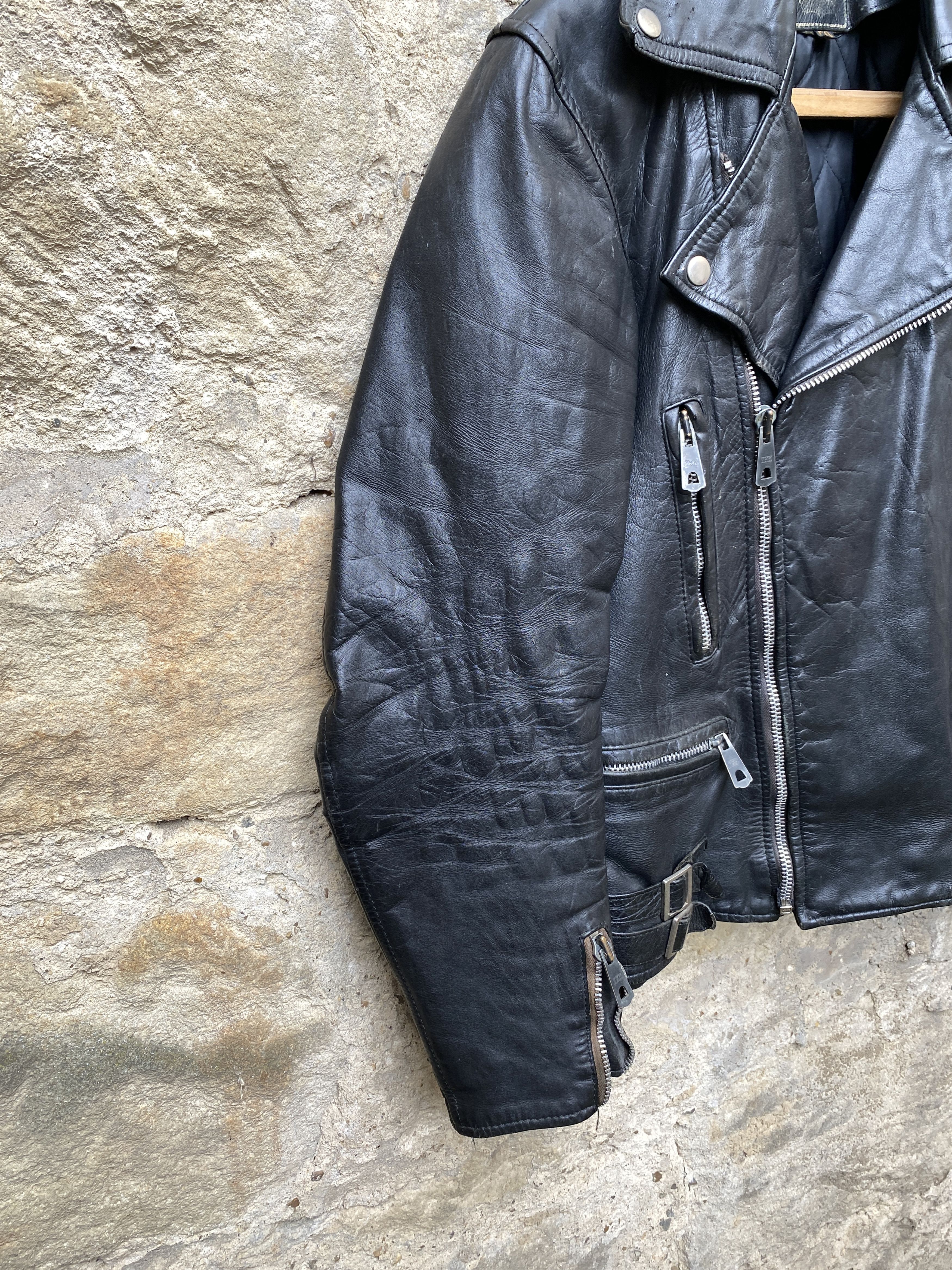 Vintage Vintage 80s True Punk Leather Biker Jacket Size US M / EU 48-50 / 2 - 2 Thumbnail