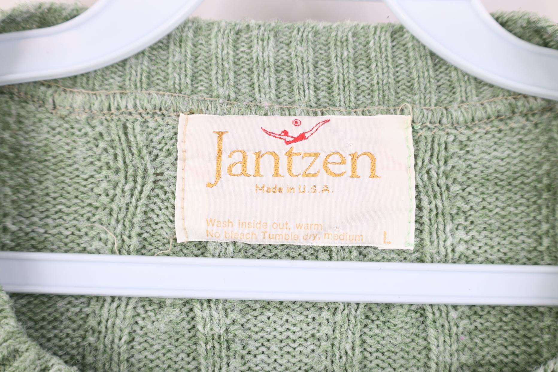 Vintage Vintage 70s Streetwear Chunky Cable Knit Sweater Green USA Size US L / EU 52-54 / 3 - 4 Thumbnail