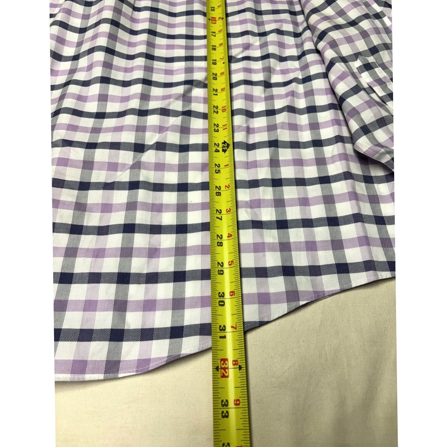 Brooks Brothers Brooks Brothers Regent Non-Iron Supima Cotton Shirt XL Purple Navy Check Mens XL Button-Up, Long Sleeve, Button-Down Collar Size US XL / EU 56 / 4 - 6 Thumbnail