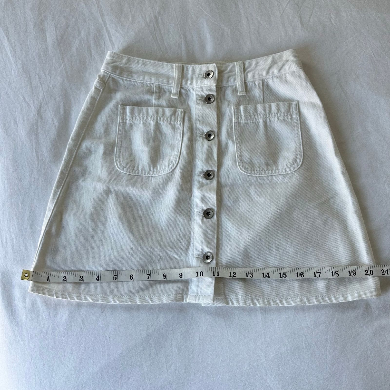 Rag & Bone Rag and Bone White Denim Mini Skirt Size 25 Size 25" / US 0 / IT 36 - 6 Thumbnail