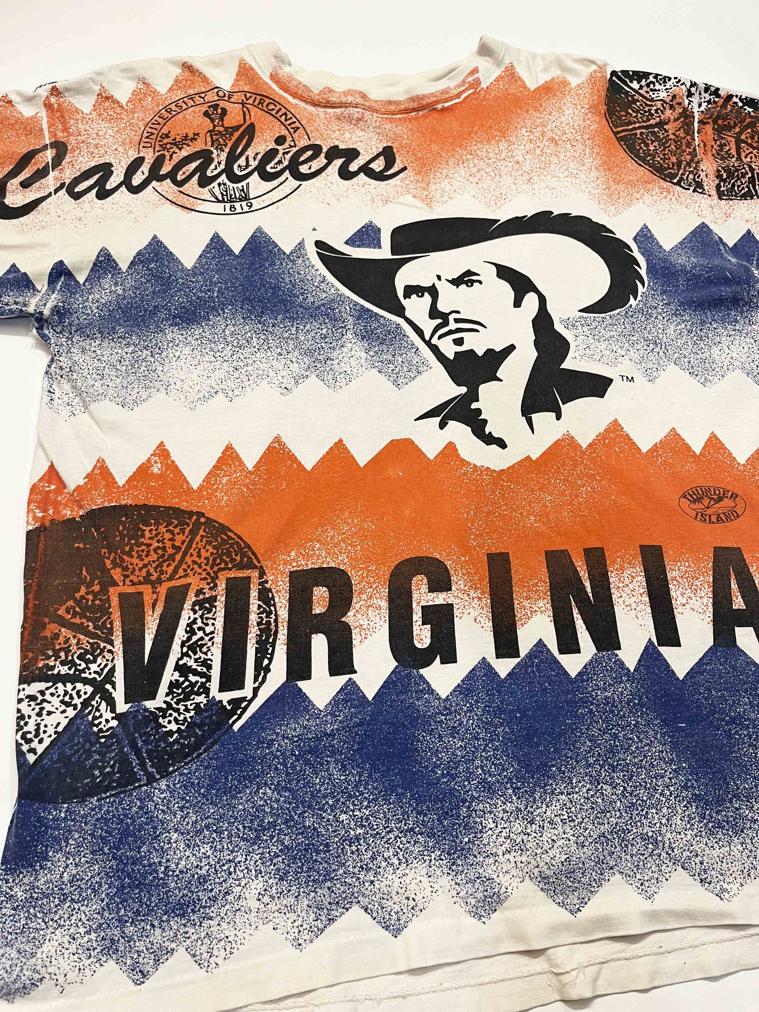 Vintage Vintage Virginia Cavaliers AOP Thunder Island T-Shirt Size US L / EU 52-54 / 3 - 5 Thumbnail