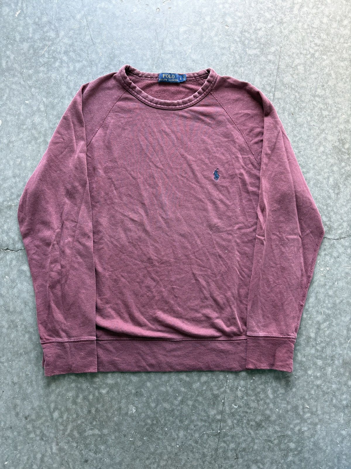 Polo Ralph Lauren Vintage Y2K Polo Ralph Lauren Raglan Sweatshirt Burgundy Size US L / EU 52-54 / 3 - 1 Thumbnail
