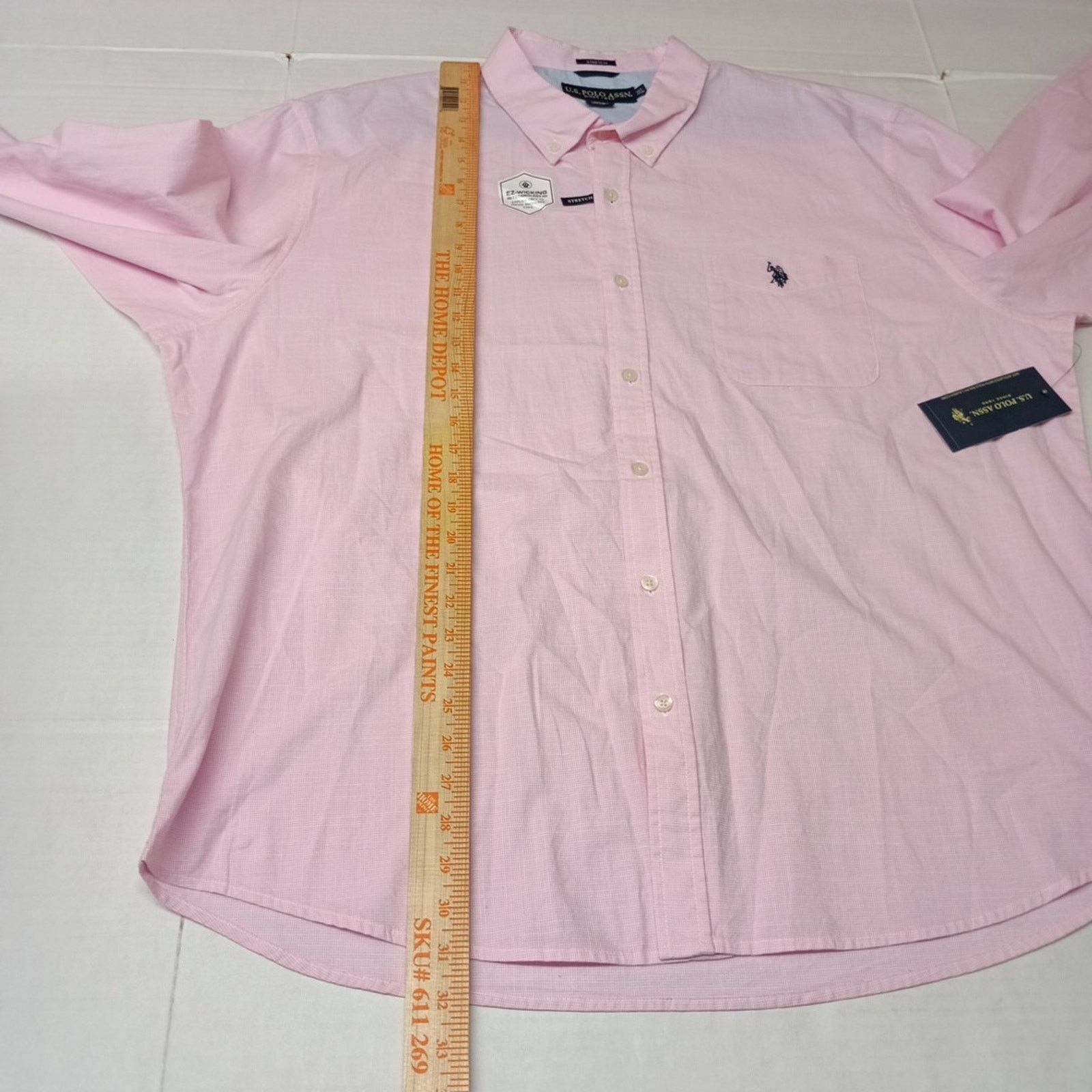 U.S. Polo Assn. U.S. Polo Assn. Button Woven Shirt Men's 3XL Pink Checkered Size US XXL / EU 58 / 5 - 7 Thumbnail