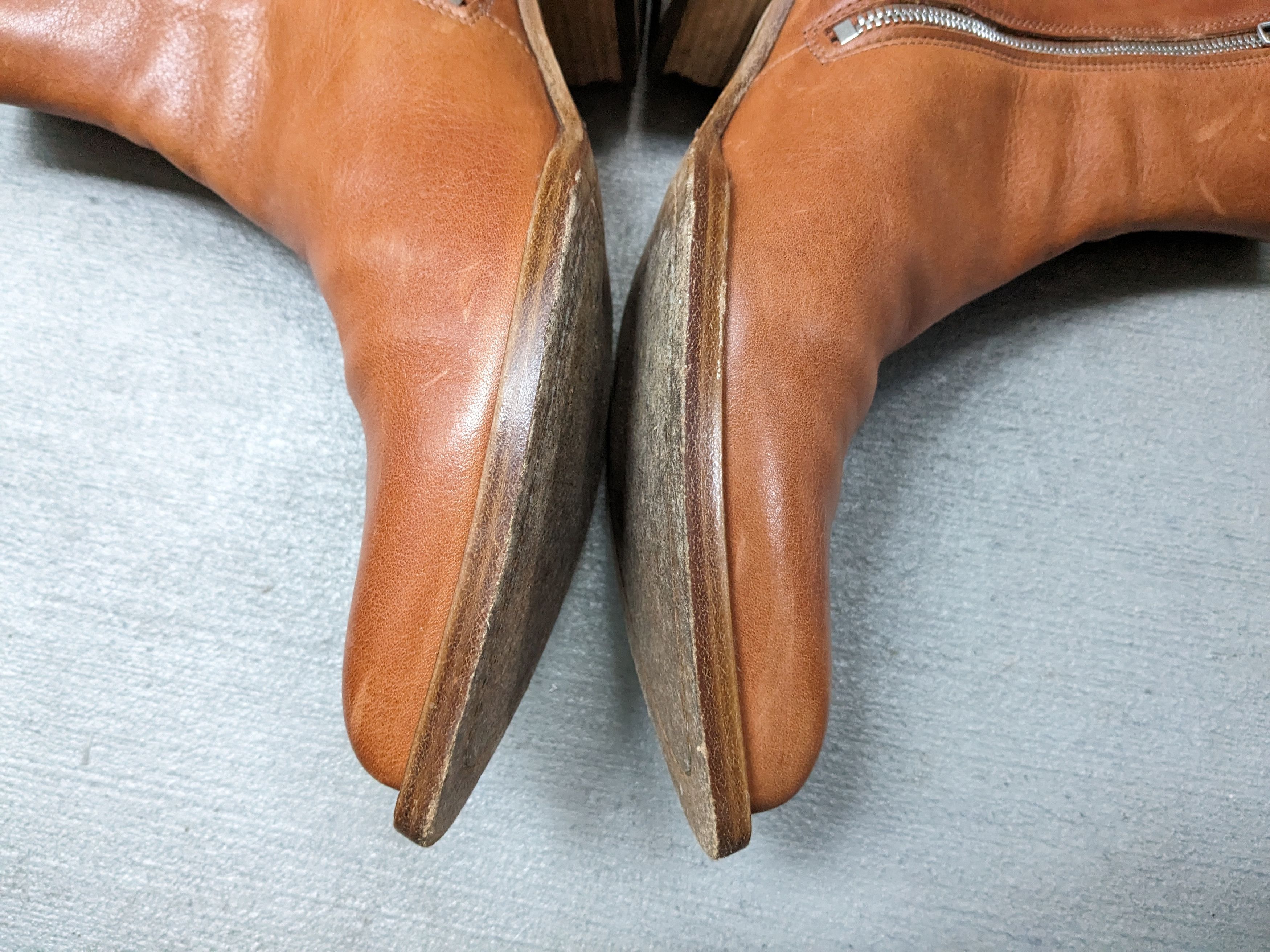 Maison Margiela Maison Margiela Side Zip Boots Brown 10 43 Leather Tan Size US 10 / EU 43 - 11 Thumbnail