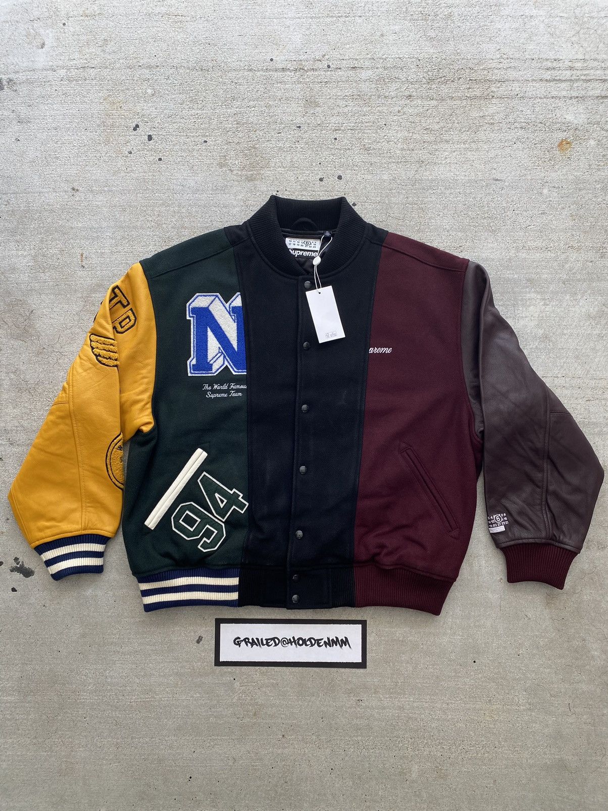 Supreme XL Supreme MM6 Maison Margiela Split Varsity Jacket