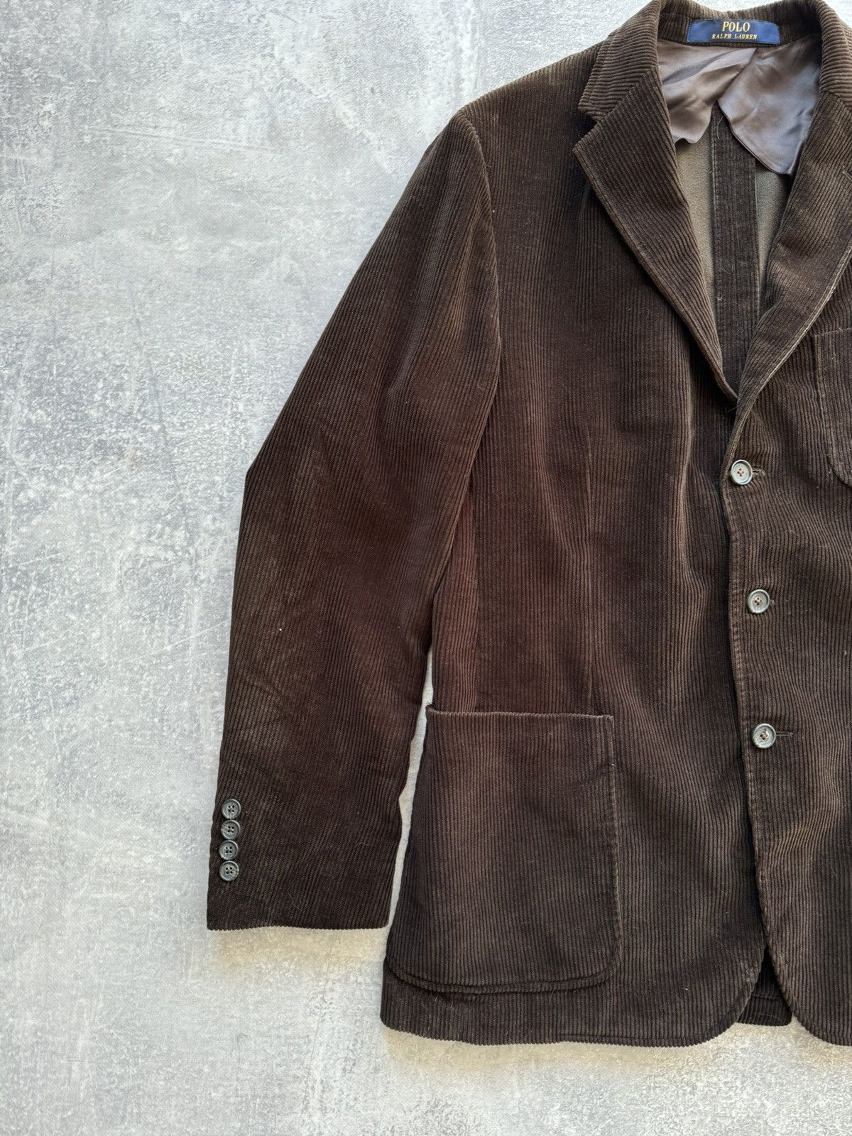 Polo Ralph Lauren Vintage Polo Ralph Lauren Velvet Brown Blazer Suit Jacket Size 42R - 3 Thumbnail
