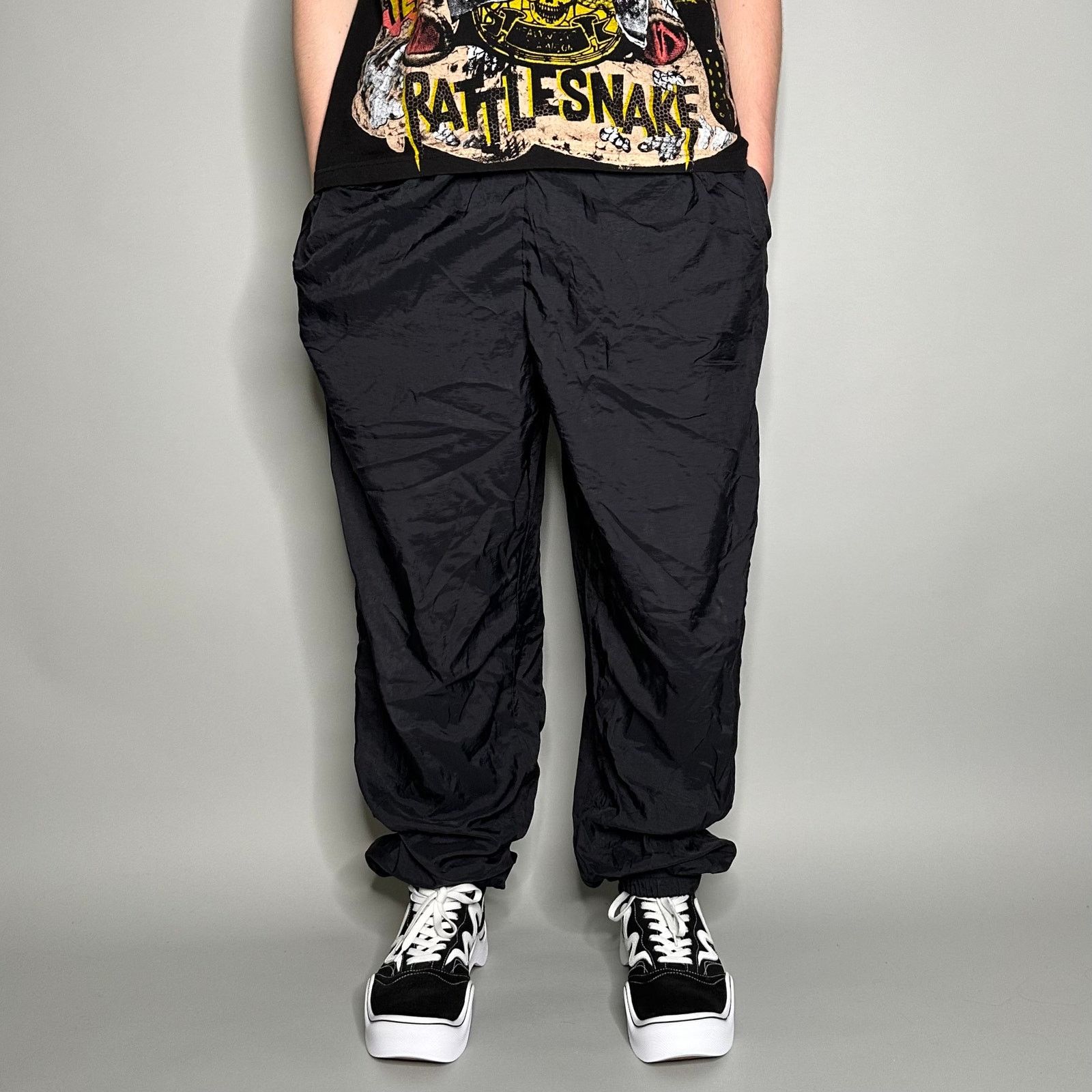 Vintage 90s Reebok Track Pants Mens XL Baggy Black Joggers