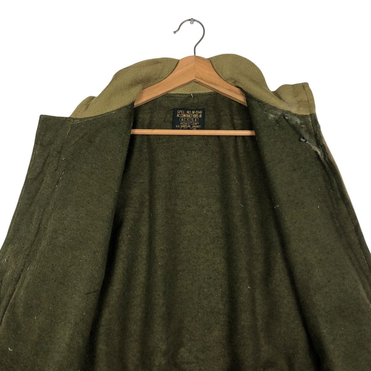 Vintage 🔥VINTAGE BOMBER TANKER JACKET M-1941 HOUSTON US SURPLUS Size US M / EU 48-50 / 2 - 14 Thumbnail