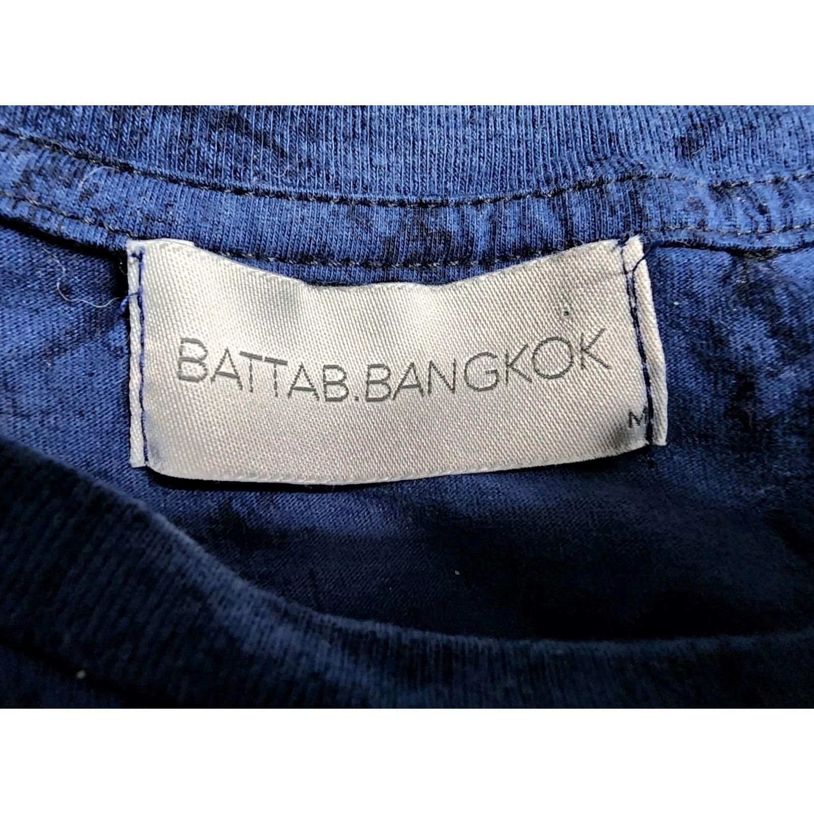 Vintage BATTAB Bangkok Mens M T-Shirt Yaksha Mask Blue Crew Neck Short Sleeve Size US M / EU 48-50 / 2 - 4 Thumbnail