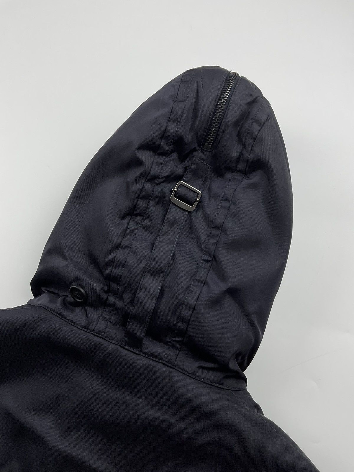 Prada Prada BLack Tab Fur Hood Utility Jacket Size US M / EU 48-50 / 2 - 24 Thumbnail