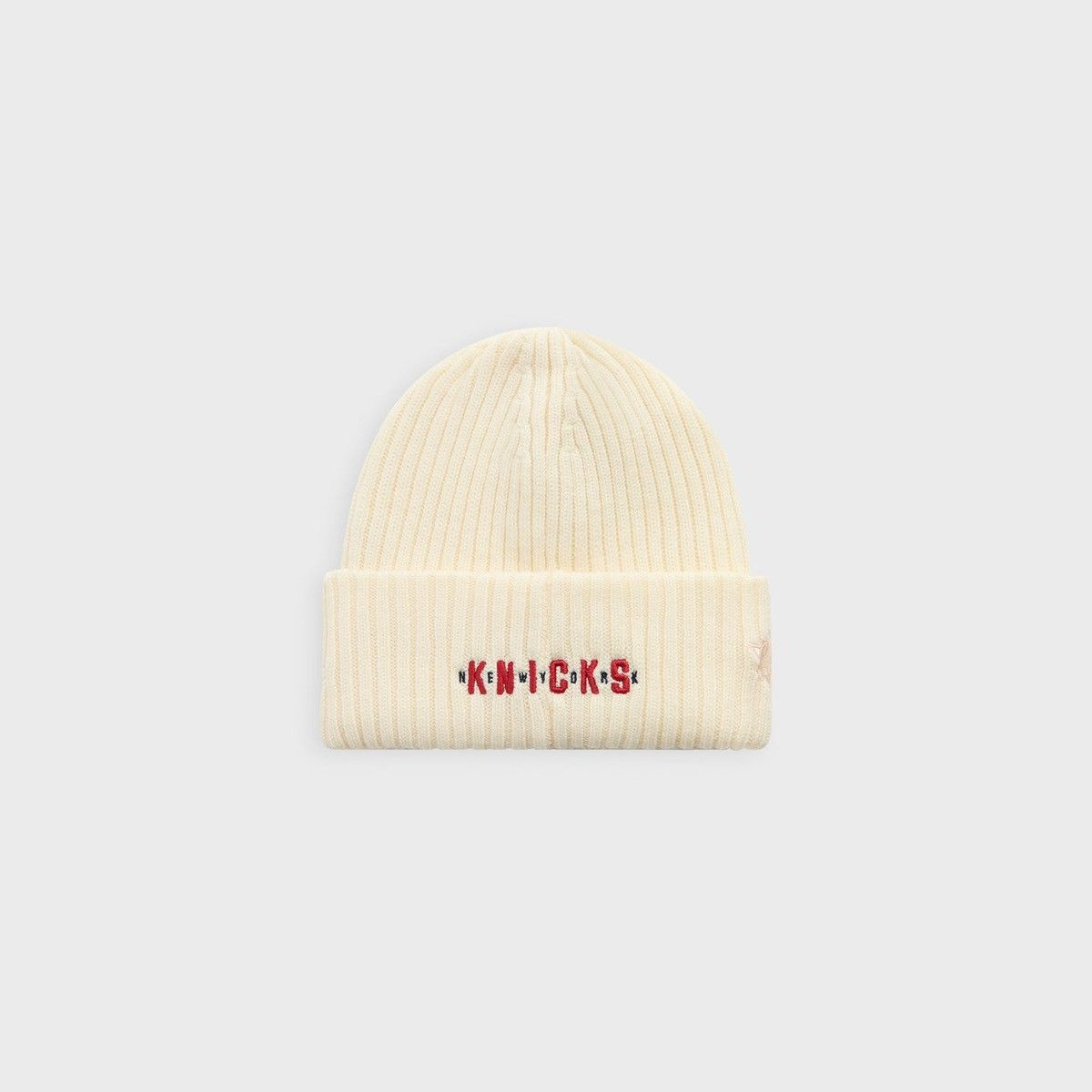 Kith × New Era Kith & New Era for the New York Knicks Knit Beanie Sandrift Size ONE SIZE - 3 Thumbnail