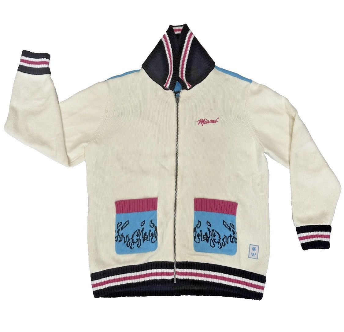 NBA MIAMI HEAT Court Culture Original Vice Knit CardiganSweater Size US XL / EU 56 / 4 - 2 Thumbnail