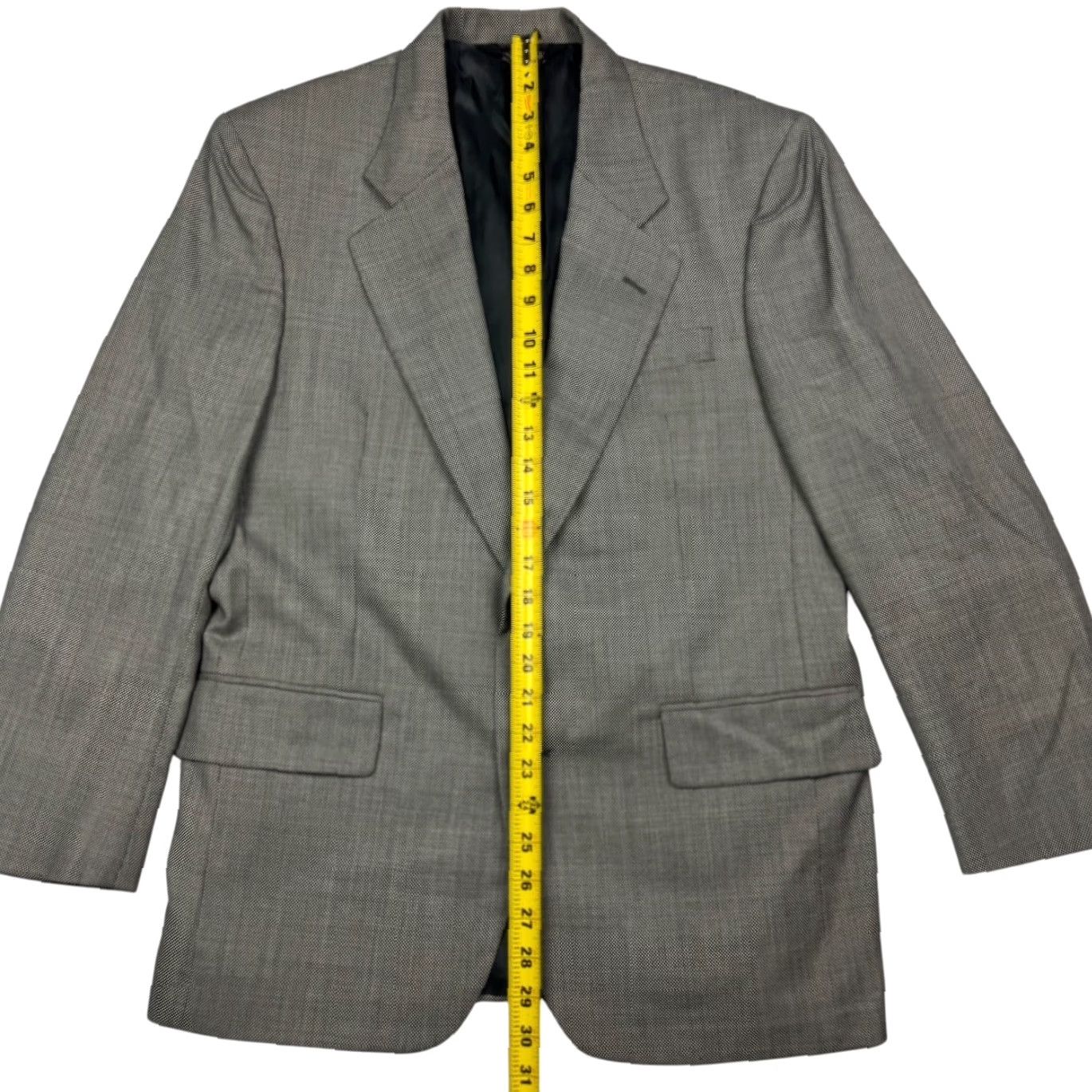 Jos. A. Bank VINTAGE Jos. A Bank Men's Blazer 2-Button Wool Gray Herringbone 40S Notch Lapel Mens Size 40R - 7 Thumbnail