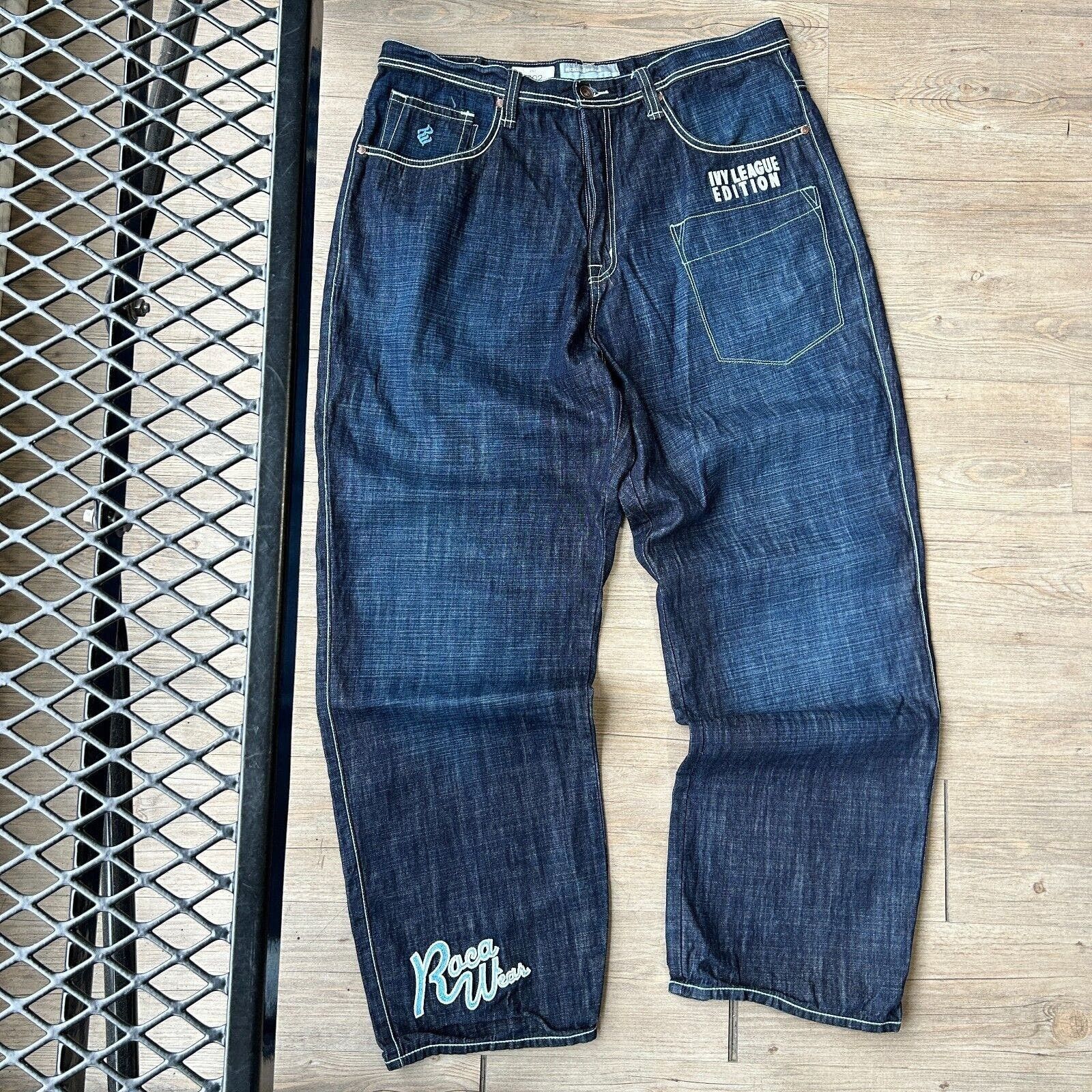 Rocawear VINTAGE Y2K ROCAWEAR Contrast Stitching Baggy Jeans W40 