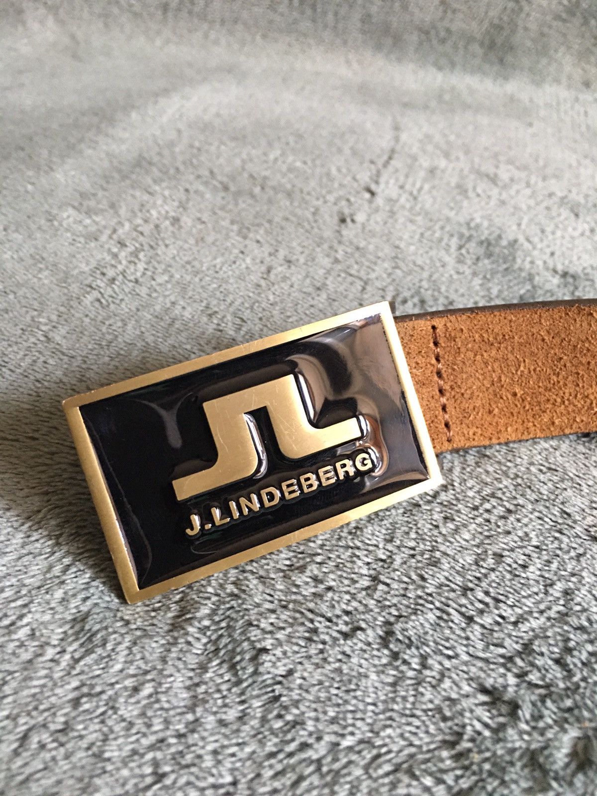 J.Lindeberg J. Lindeberg Brown Leather Italy Mens Belt Size 32 in Size 32 - 3 Thumbnail