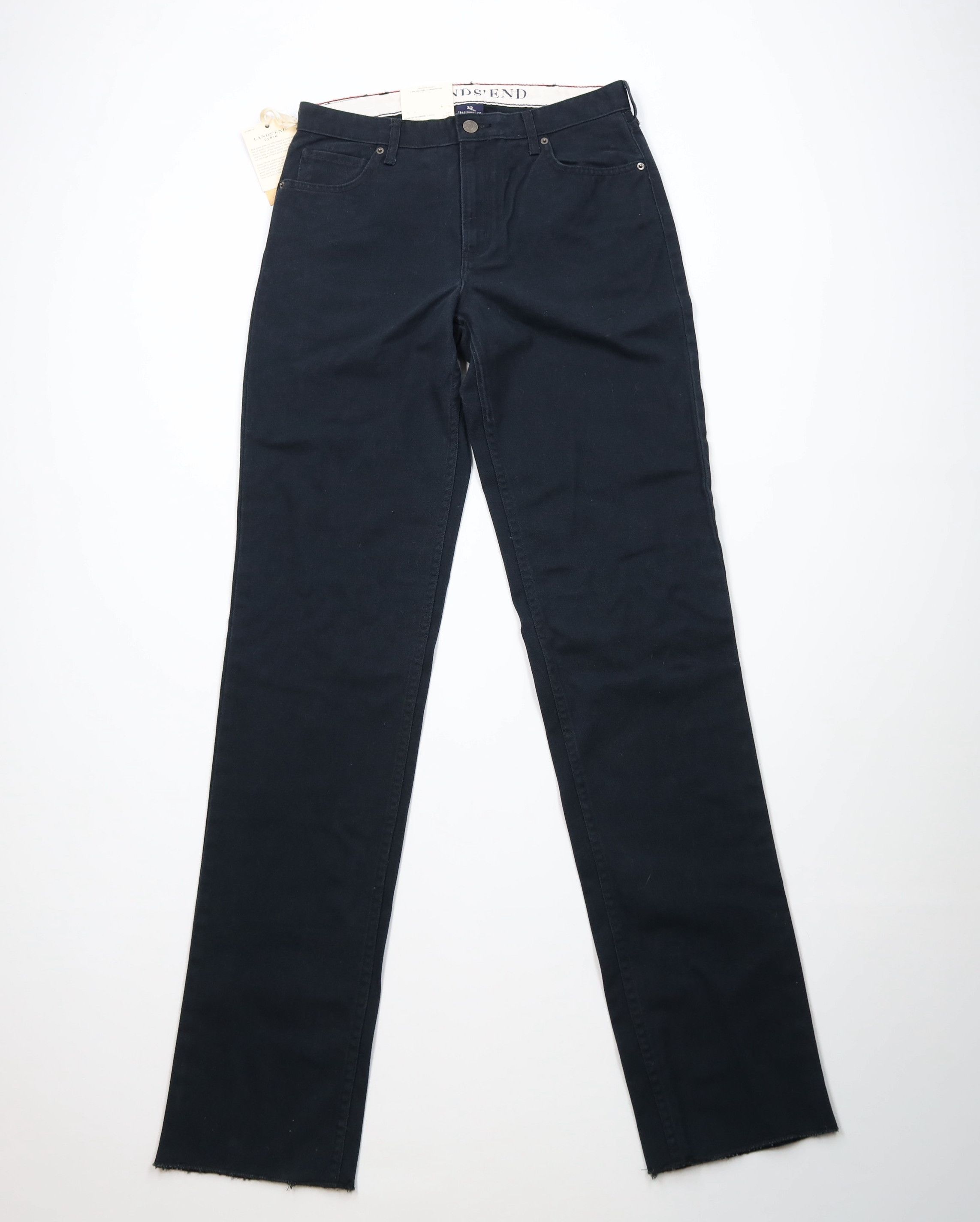 Lands' End Deadstock Vintage Lands End Tapered Leg Denim Jeans Black Size US 32 / EU 48 - 1 Thumbnail