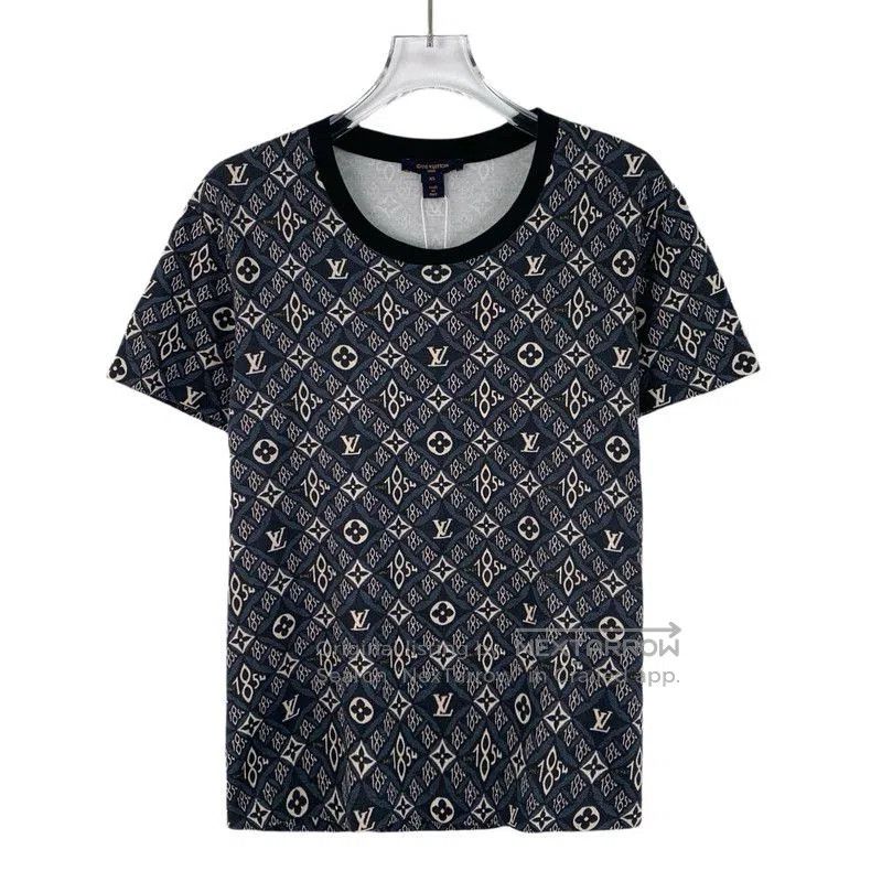 Louis Vuitton Louis Vuitton Blue Logo Monogram Cotton T. Size US XS / EU 42 / 0 - 1 Thumbnail