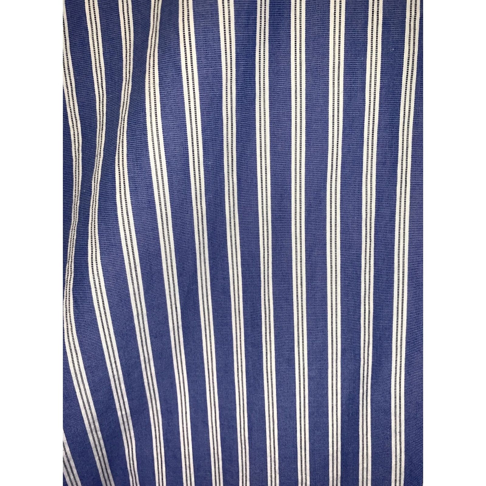 Tommy Hilfiger VINTAGE Tommy Hilfiger Mens Regular Fit Blue Striped Button Up Shirt Mens Sz L(16) -5802 Size US L / EU 52-54 / 3 - 5 Thumbnail