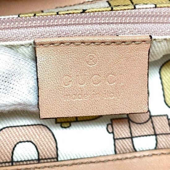 Gucci Gucci - Shima Abbey Pink Handbag Leather Shoulder Bag Rose Size ONE SIZE - 7 Thumbnail