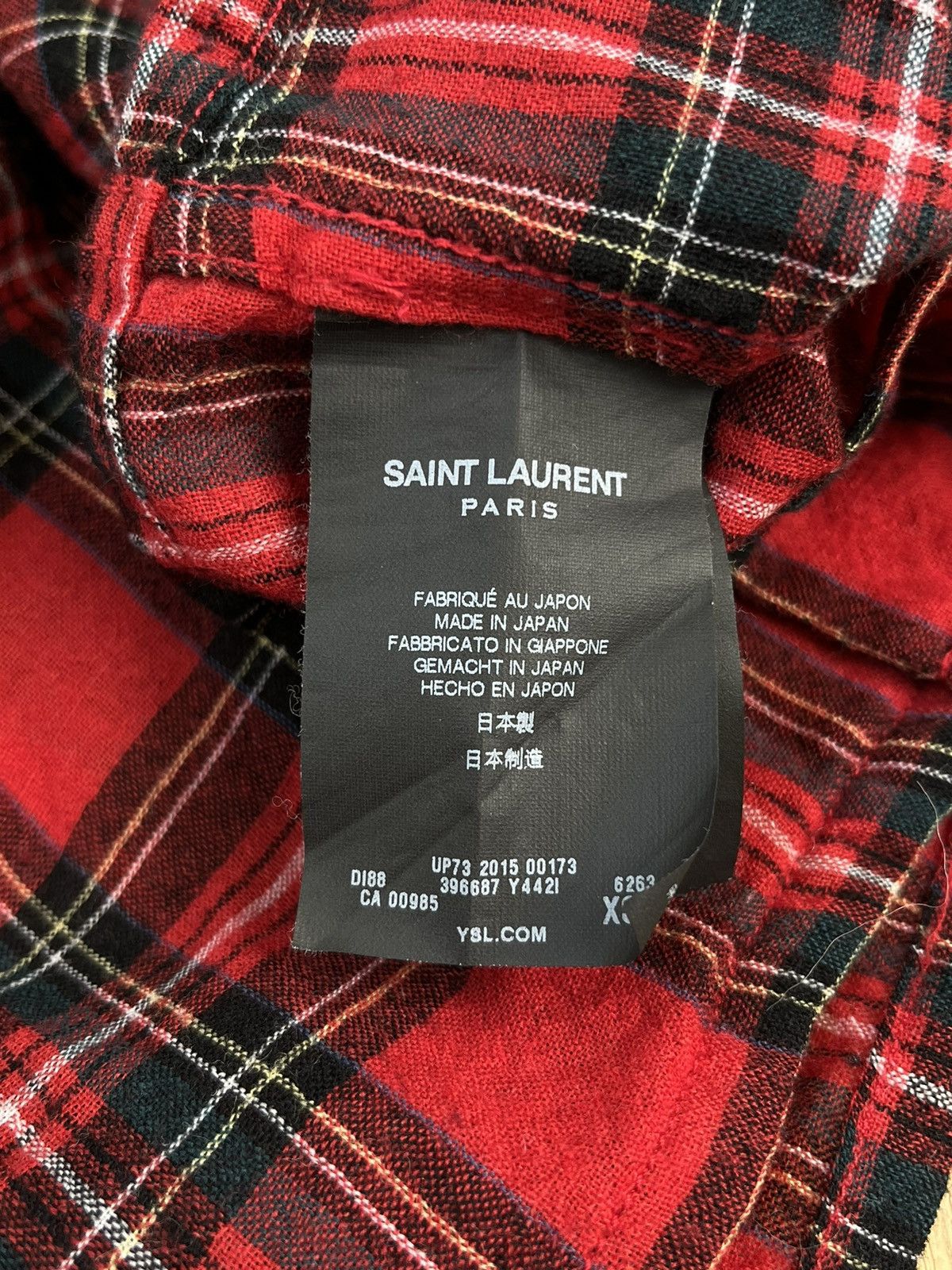 Saint Laurent Paris FW15 Saint Laurent Red Wool Flannel by Hedi Slimane Size XS / US 0-2 / IT 36-38 - 4 Thumbnail