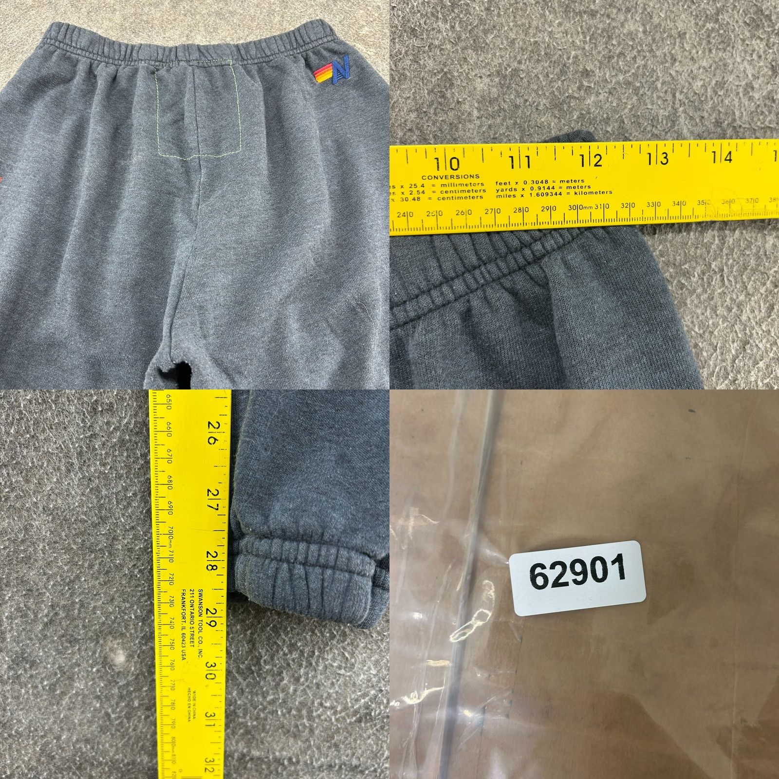 Aviator Nation Aviator Nation Pants Mens L Grey Sweat Jogger Cotton Jersey Stripe NO DRAWSTRING Cotton Polyester blend Tapered Leg Size US L / EU 52-54 / 3 - 8 Thumbnail