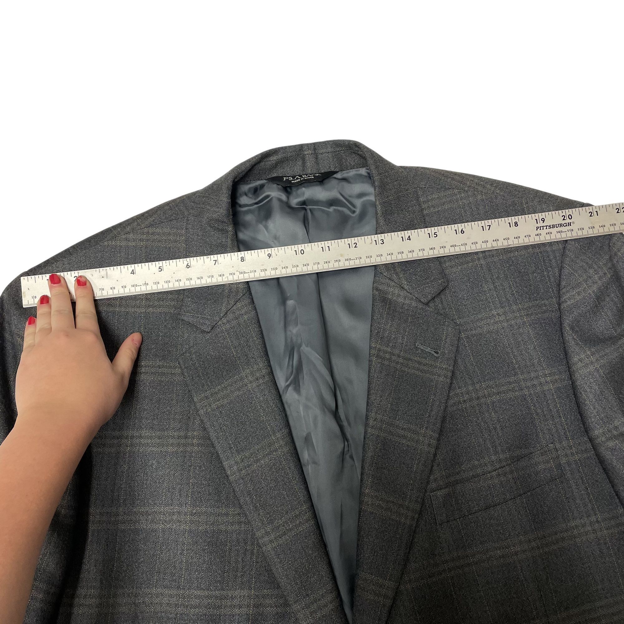 Jos. A. Bank Jos A Bank Sport Coat Gold OVERCHECK Wool Jacket Size 48R - 10 Thumbnail