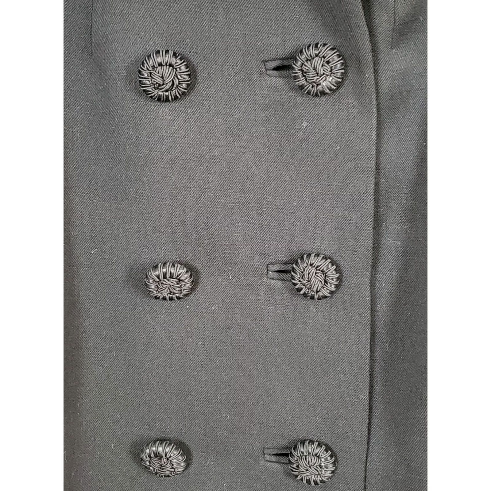 Vintage VINTAGE Schultz Brothers of Boston Anglo Fabrics Wool Coat Mink Collar Women M Black Overcoat Size M / US 6-8 / IT 42-44 - 6 Thumbnail