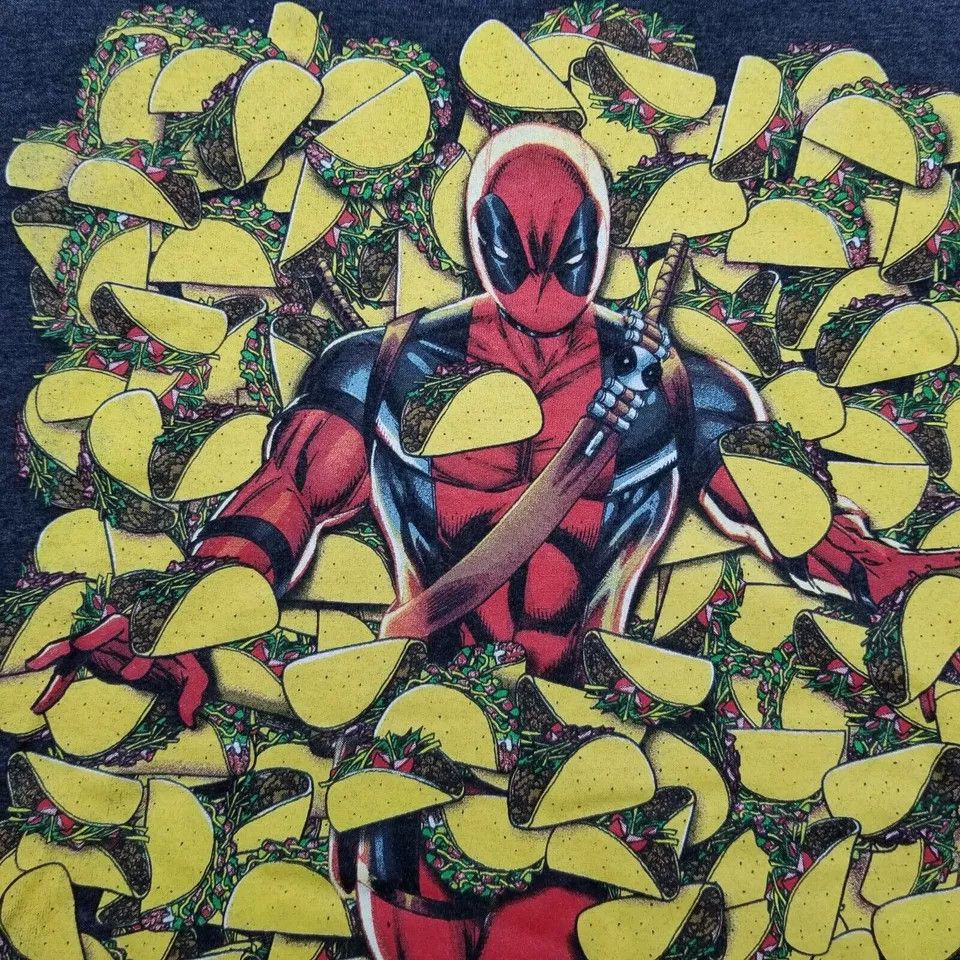 Other Deadpool Shirt Mens 2XL Gray Short Sleeve Tacos Marvel Size US XXL / EU 58 / 5 - 4 Thumbnail