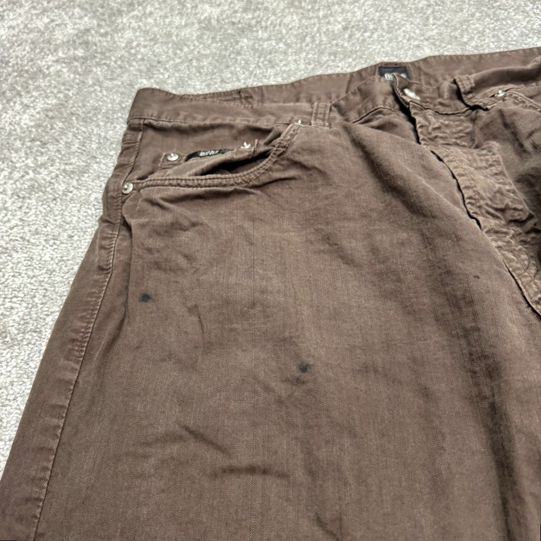 Hugo Boss HUGO BOSS Jeans Mens 36x34 Brown Cotton Denim Straight Leg Button Fly 5-Pocket Regular Size US 36 / EU 52 - 4 Thumbnail