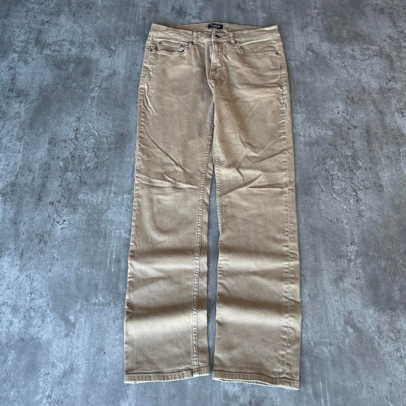 Flag & Anthem × Vintage Vintage Y2K Flag & Anthem Tonal Tan Essential Denim Jeans Size US 34 / EU 50 - 1 Thumbnail