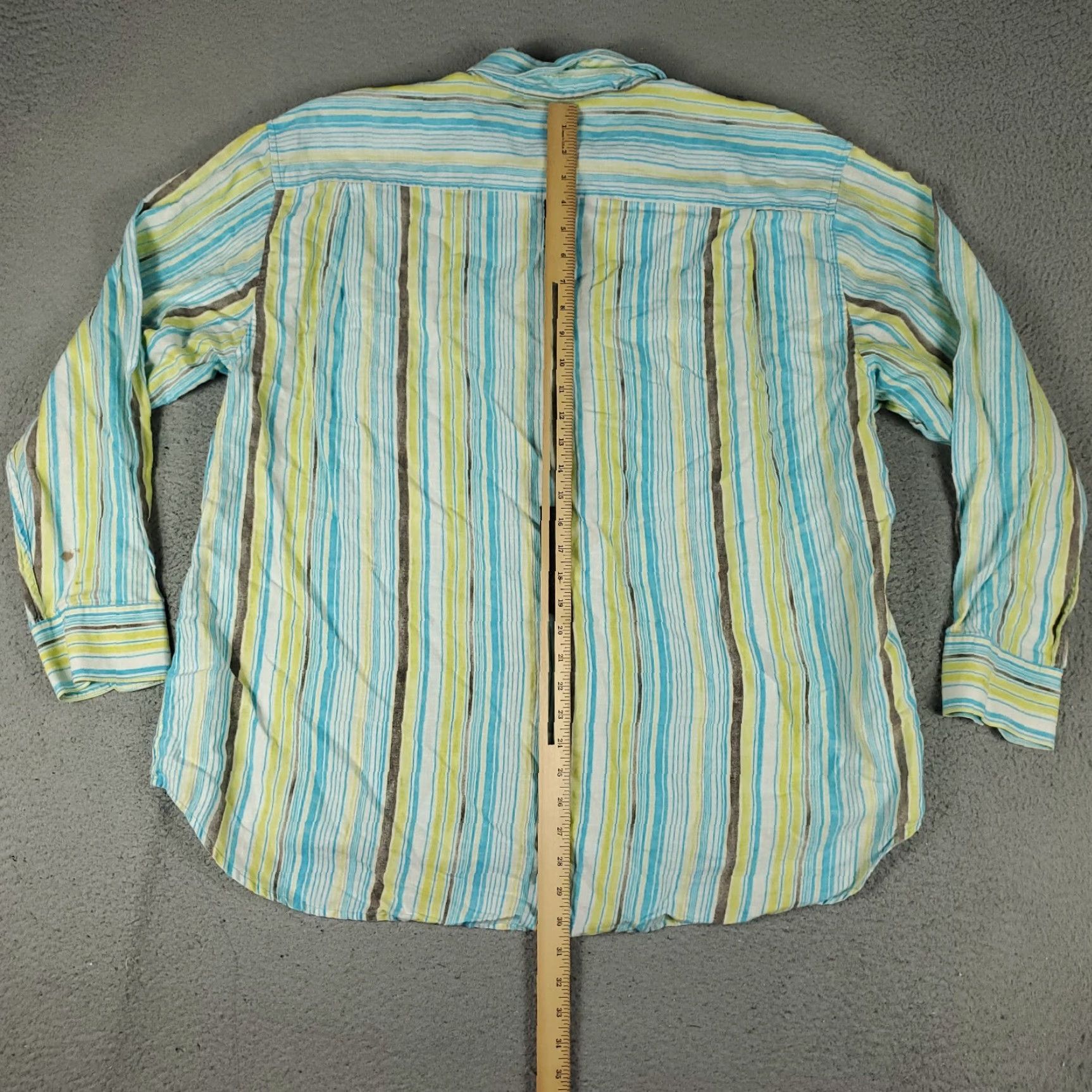 Tommy Bahama Tommy Bahama Shirt Mens 2XL Beige Striped Linen Button-Up Long Sleeve Size US XXL / EU 58 / 5 - 5 Thumbnail