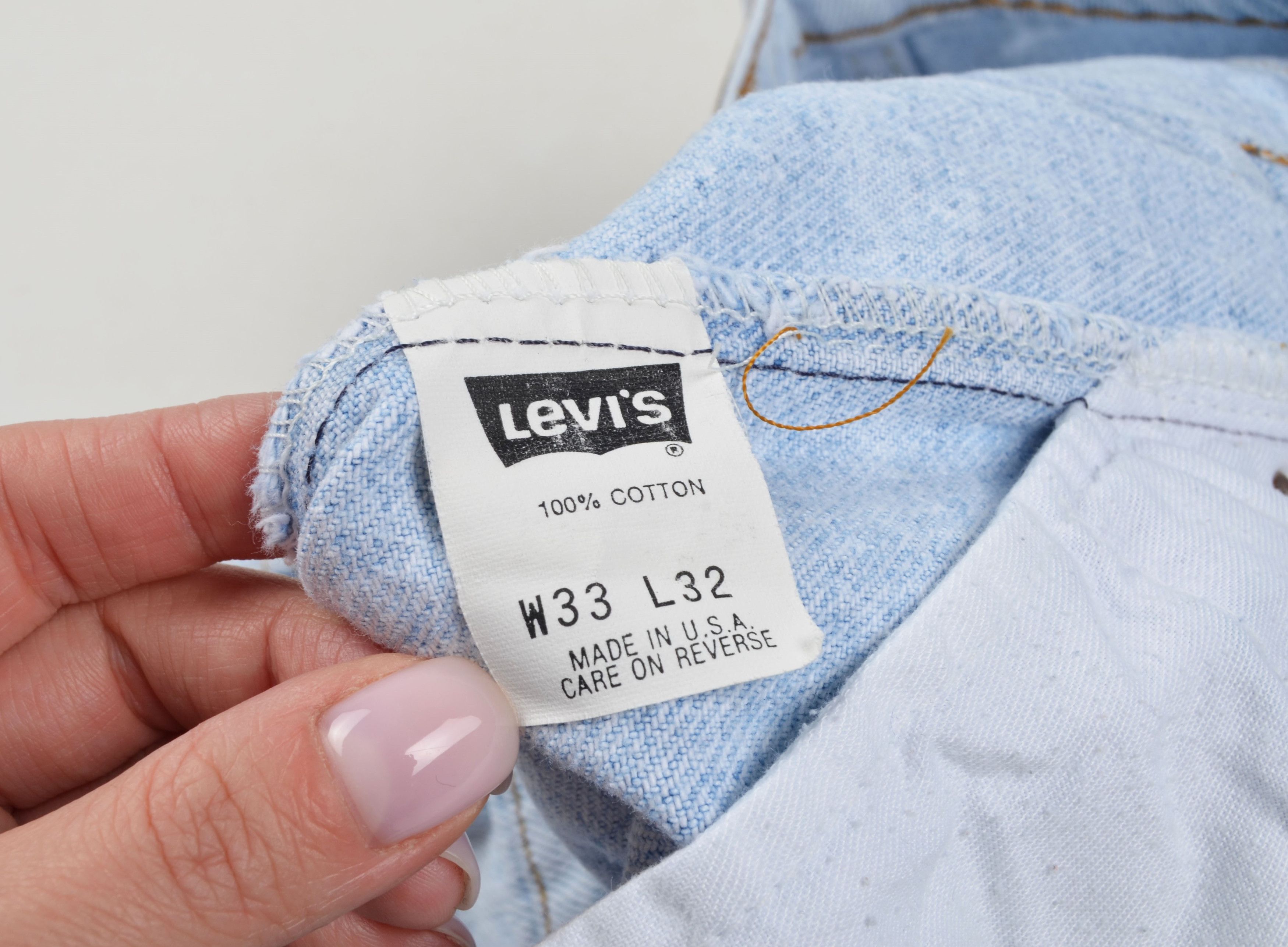 Levi's Vintage Clothing × Vintage Vintage Levi's 550 Made in USA Light Blue Denim Jeans Size US 32 / EU 48 - 6 Thumbnail