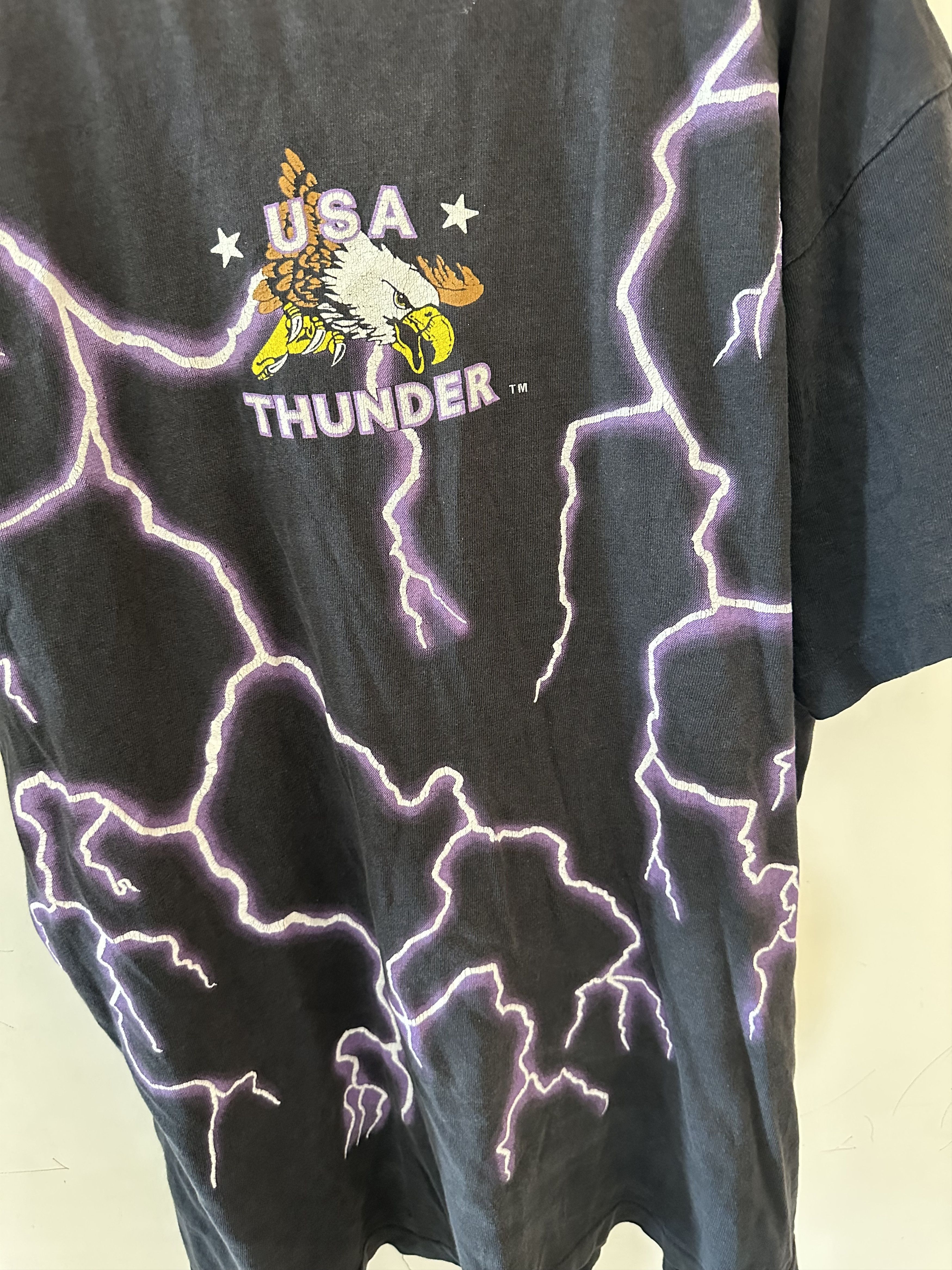 Vintage Vintage USA Thunder Tribal Warrior Lightning Graphic Tee Size US XL / EU 56 / 4 - 7 Thumbnail