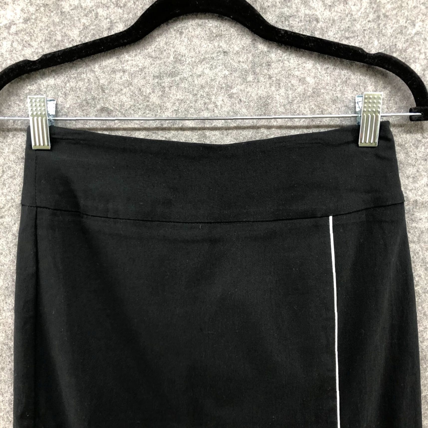 Vintage Margaret M Womens Black Pull On Stretch Pencil Skirt Size XS Workwear Comfort Size 26" / US 2 / IT 38 - 3 Thumbnail