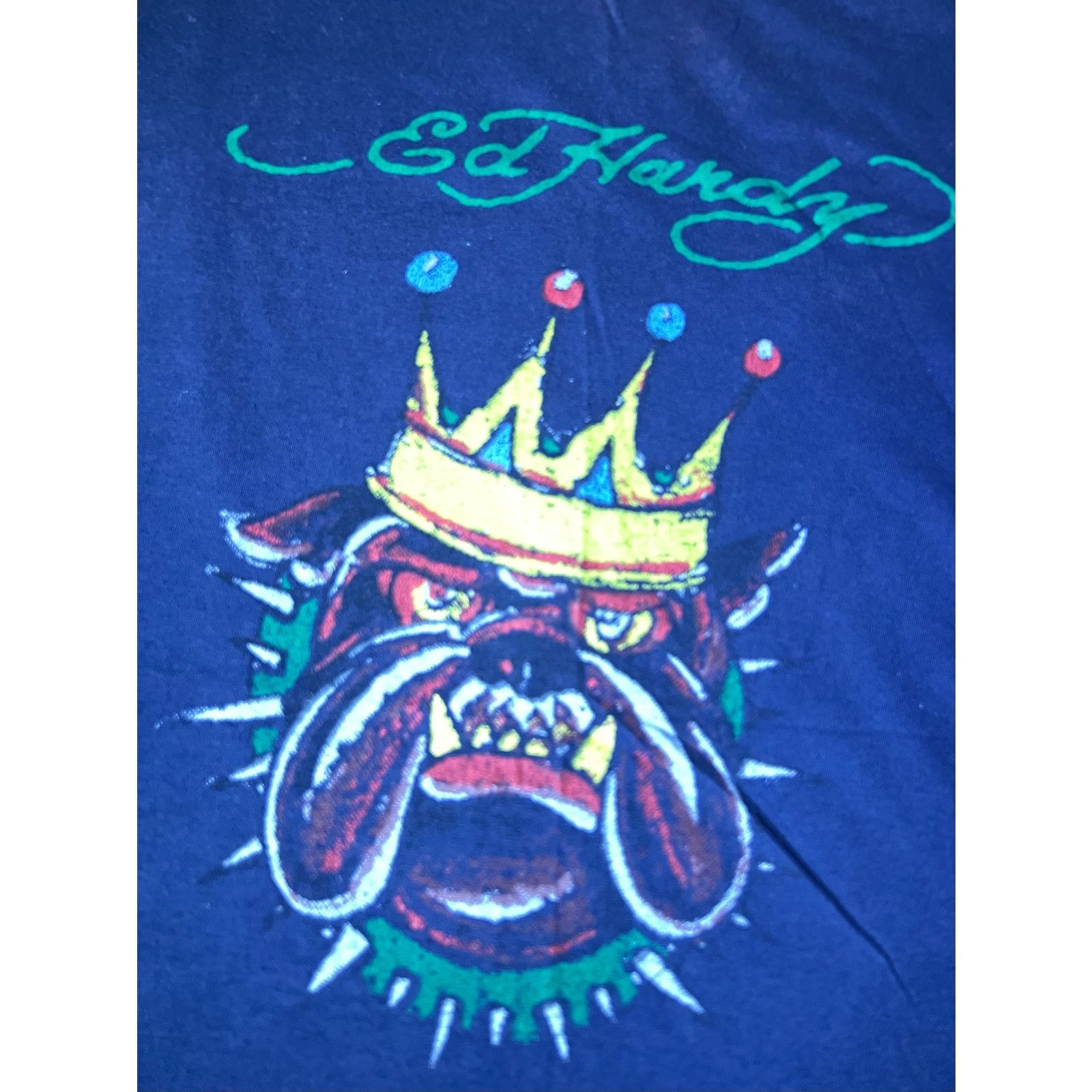 Ed Hardy ED HARDY BULLDOG NAVY BLUE T-SHIRT Mens SIZE L Size US L / EU 52-54 / 3 - 4 Thumbnail