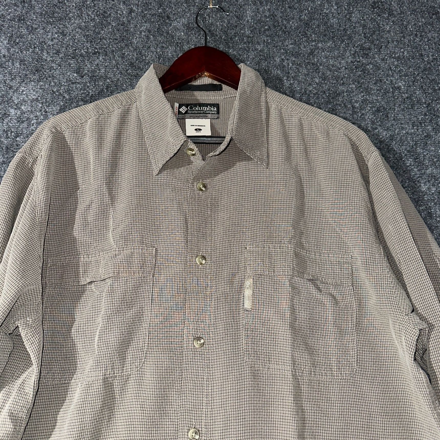 Vintage Columbia Shirt Mens Large Button Up Brown Check Long Sleeve Pockets Split Hem Modern Classic Size US L / EU 52-54 / 3 - 5 Thumbnail