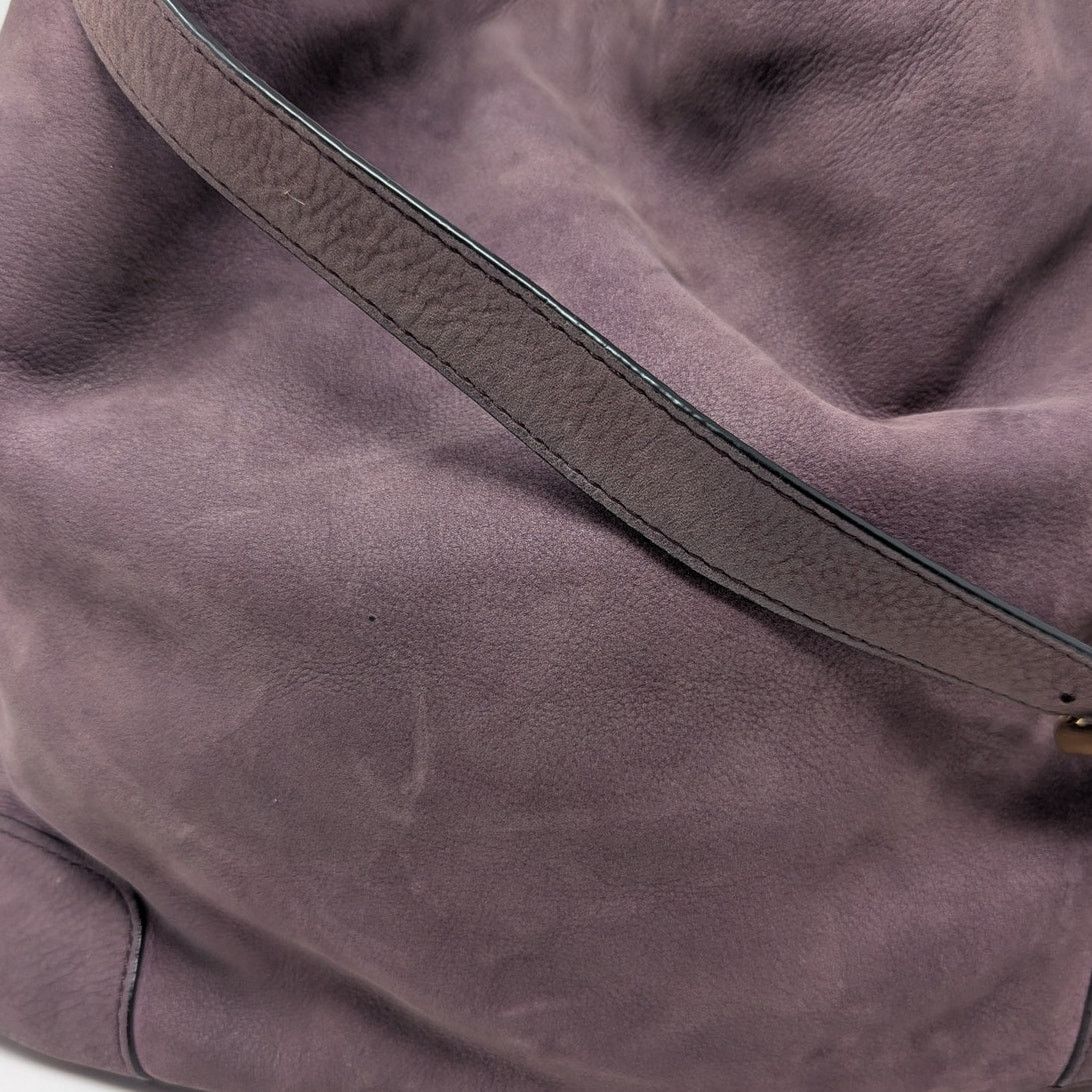 Rebecca Minkoff Rebecca Minkoff Suede Leather Shoulder Bucket Bag Purple Size ONE SIZE - 7 Thumbnail