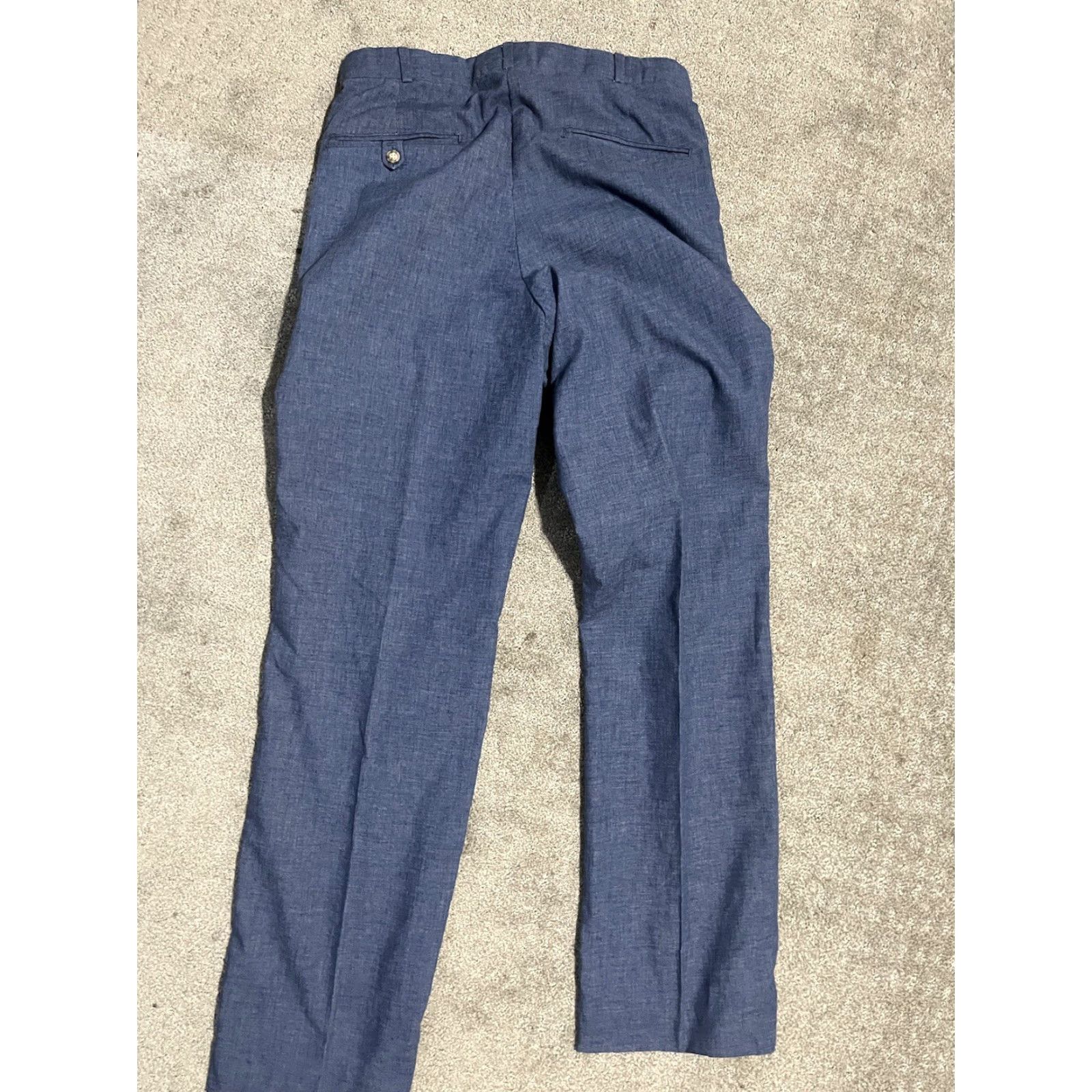 Lands' End VINTAGE Lands' End Pants Mens 30 Blue Pleated Chino Cotton Polyester Shirt Size US 30 / EU 46 - 3 Thumbnail