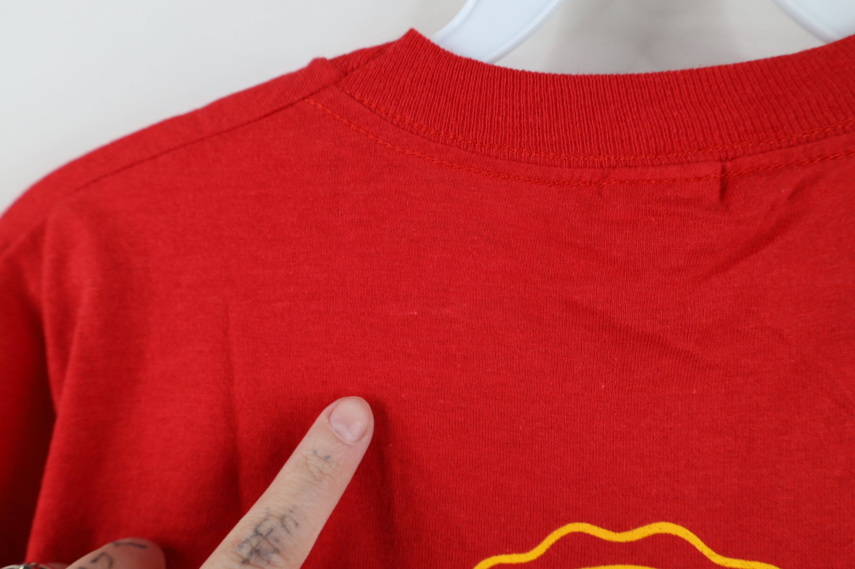 Vintage Vintage 80s Spell Out Teamsters Local 20 T-Shirt Red USA Size US XL / EU 56 / 4 - 9 Thumbnail