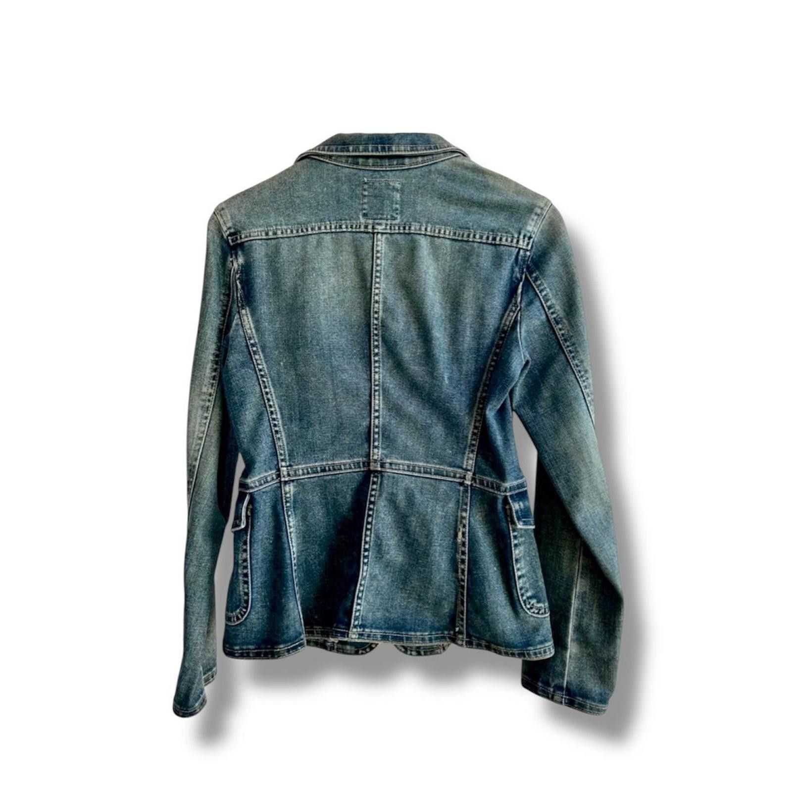 Other Vintage 2000s whimsy goth slim fit denim jacket with collar Size XS / US 0-2 / IT 36-38 - 2 Thumbnail