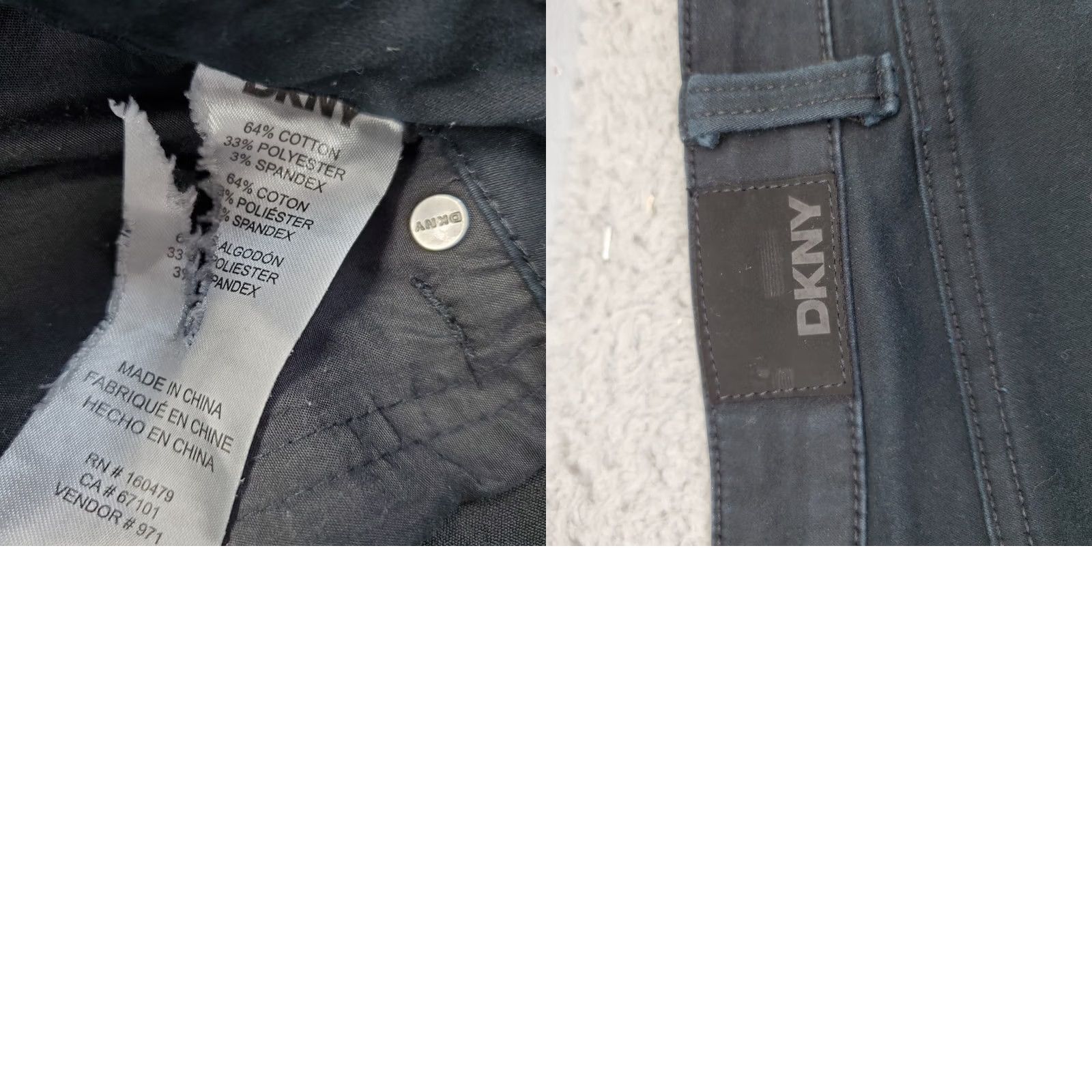 DKNY DKNY Mens Straight Jeans 38x32 Black Denim Stretch Dark Wash Vintage: No Size US 38 / EU 54 - 8 Thumbnail
