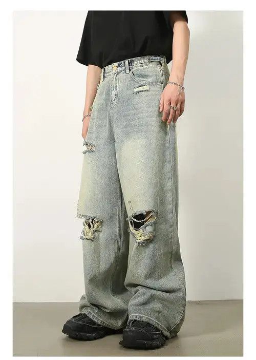 Jean Baggy Distressed Denim Jeans Size US 30 / EU 46 - 6 Thumbnail