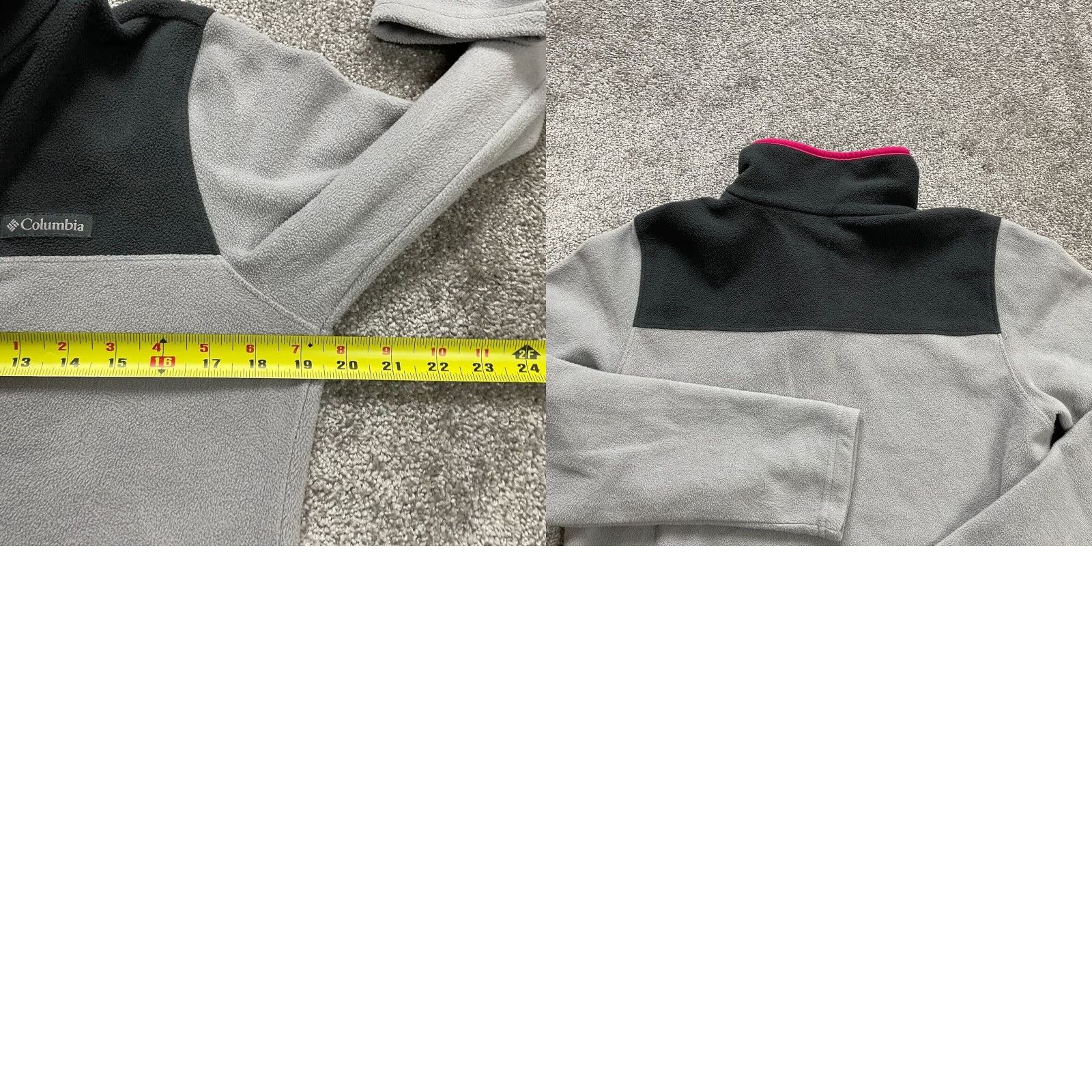 Pinko Columbia Fleece Jacket Womens Small Gray Pink 1/4 Zip Long Sleeve Hiking Outdoor Jacket/Coat Womens Small Gray Pink 1/4 Zip Long Sleeve Hiking Outdoor Size S / US 4 / IT 40 - 8 Thumbnail