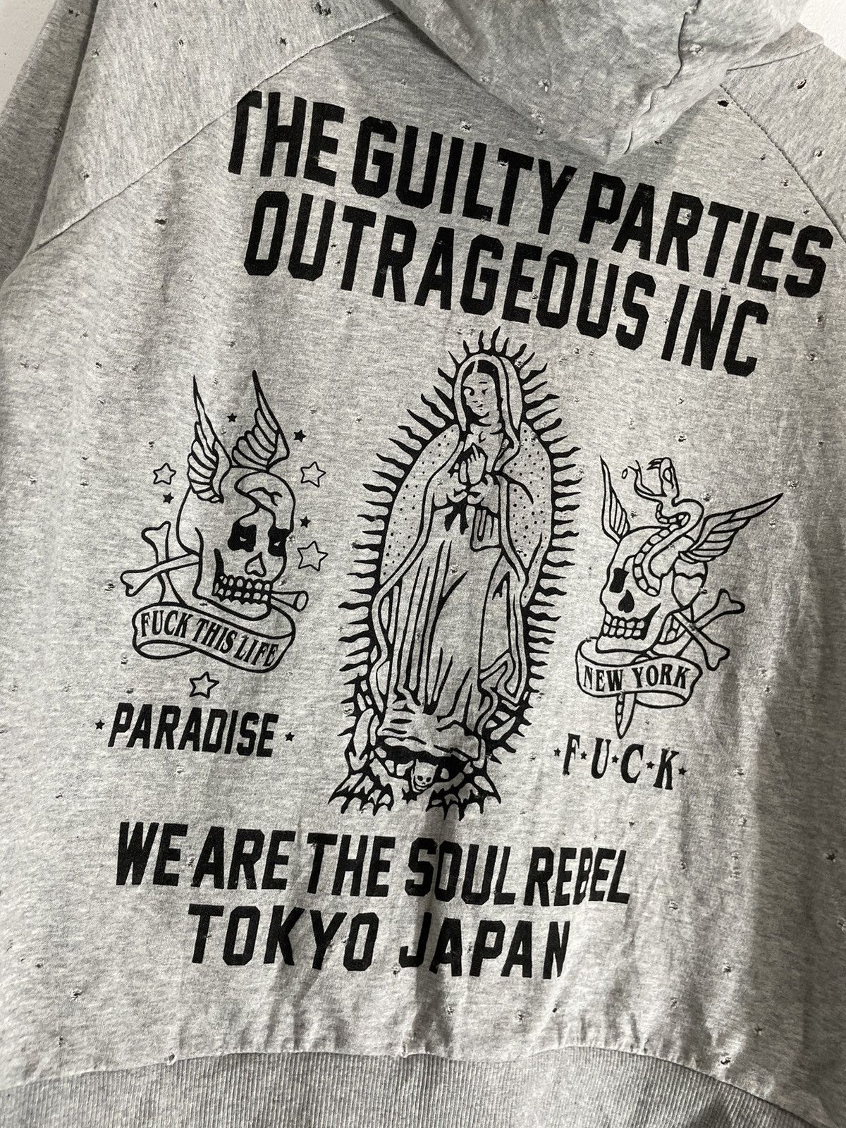 Hysteric Glamour Japanese Guilty Parties Distressed hoodie Size US S / EU 44-46 / 1 - 3 Thumbnail