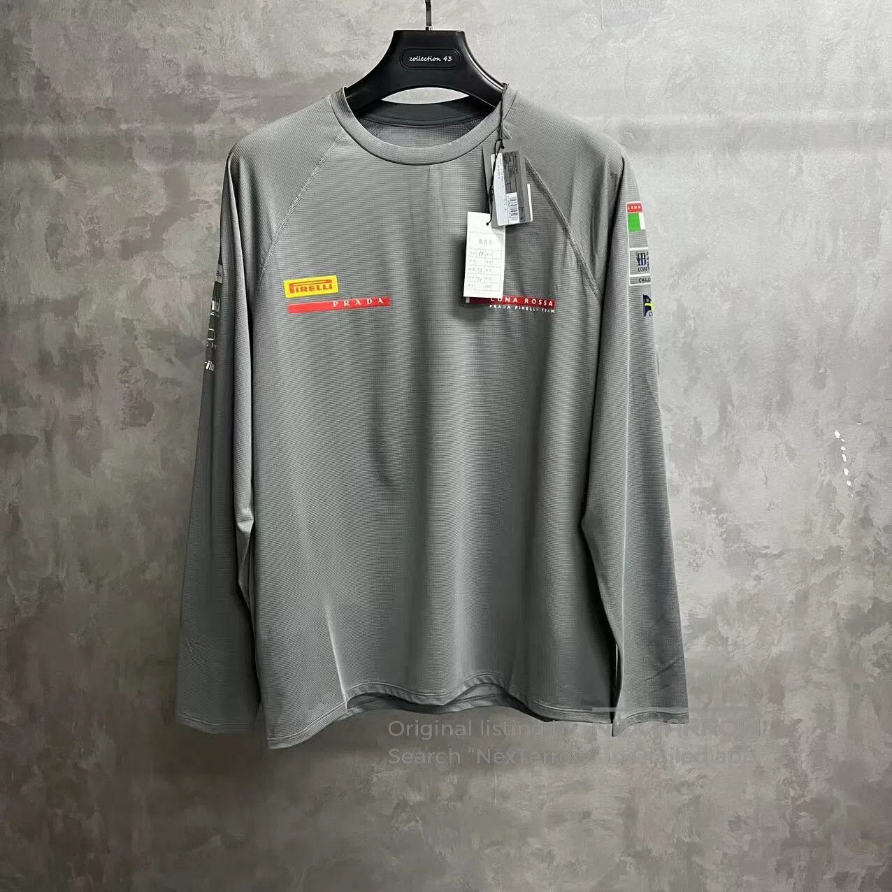 トップス PRADA L/S tee grey M SPORT Prada Prada Grey Compression Long Sleeve Tee Shirt | Grailed