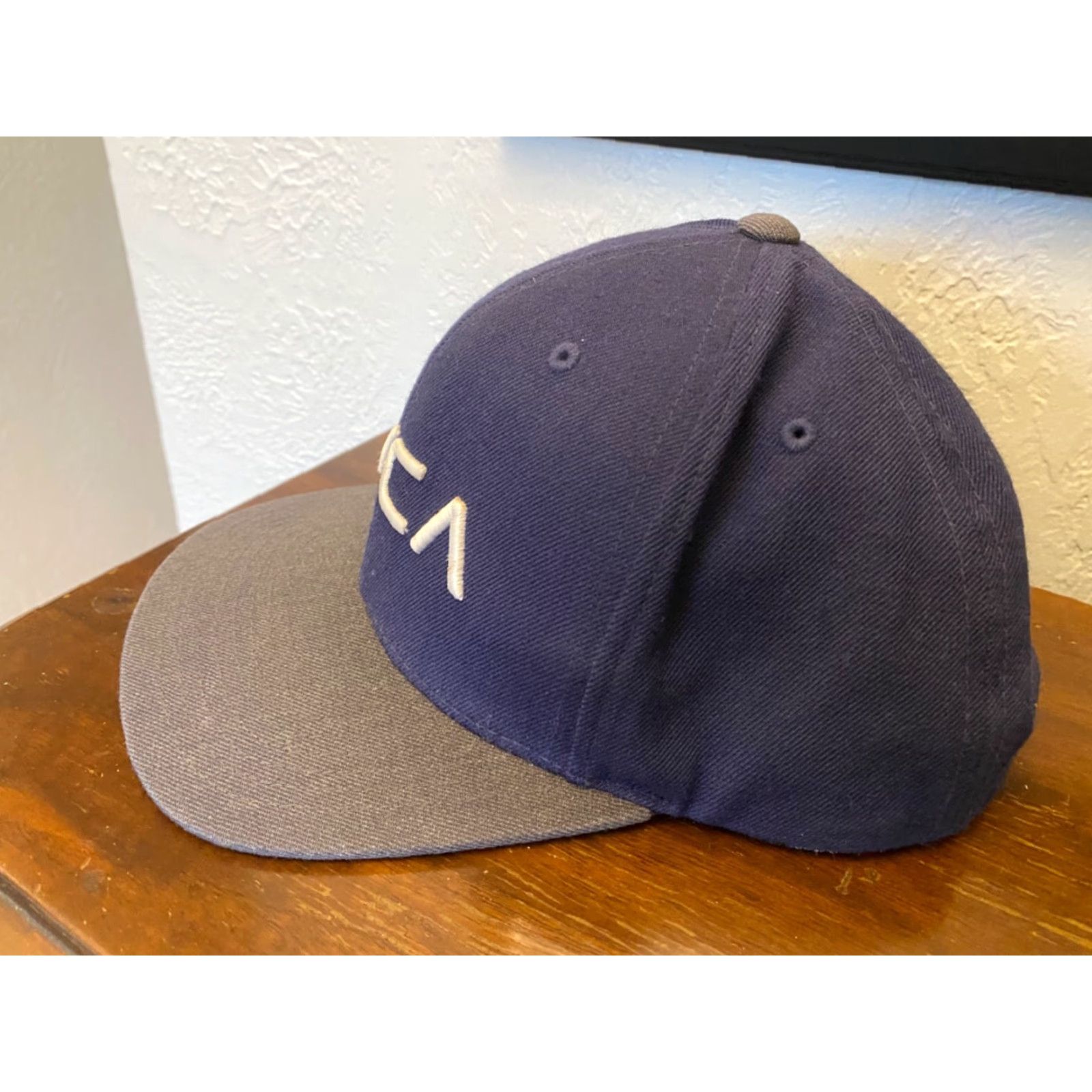 RVCA RVCA Hat Cap Snapback Gray Blue Trucker Adjustable Color Block Embroidered Adult Men Baseball Cap VA RVCA Embroidered Size ONE SIZE - 2 Thumbnail