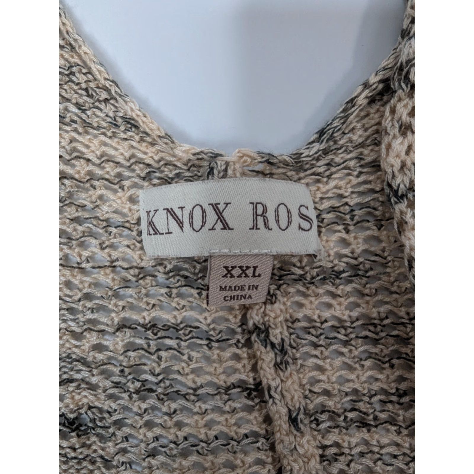 Vintage Knox Rose Womens Open Front Cardigan Long Sleeve Open Knit Sweater Crochet 2XL Size XXL / US 16-18 / IT 52-54 - 7 Thumbnail