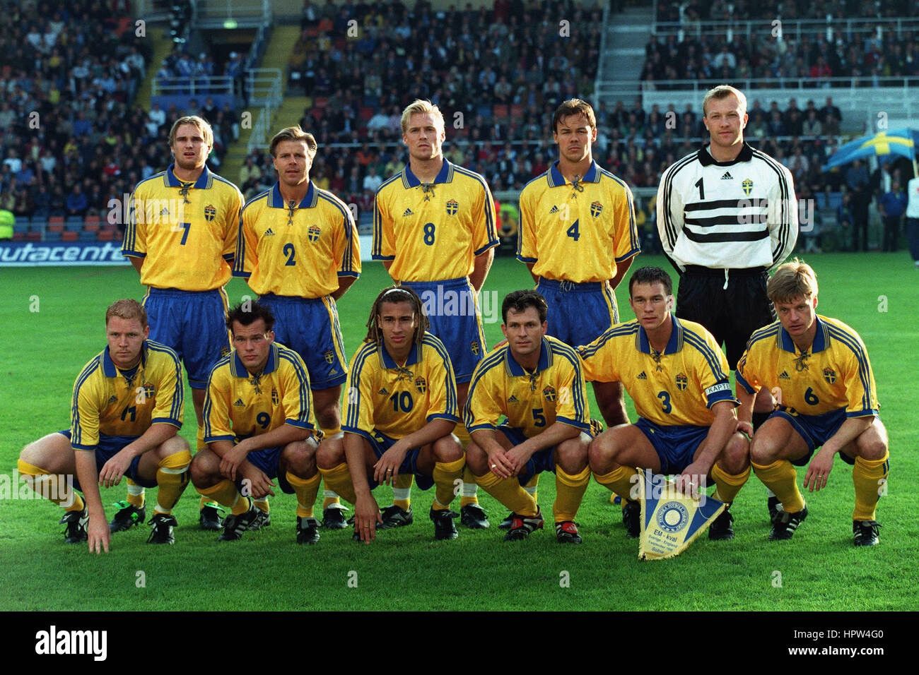 Adidas Adidas Sweden WC 1998 Johan Mjallby #8 Match Worn Jersey Size US XL / EU 56 / 4 - 16 Thumbnail
