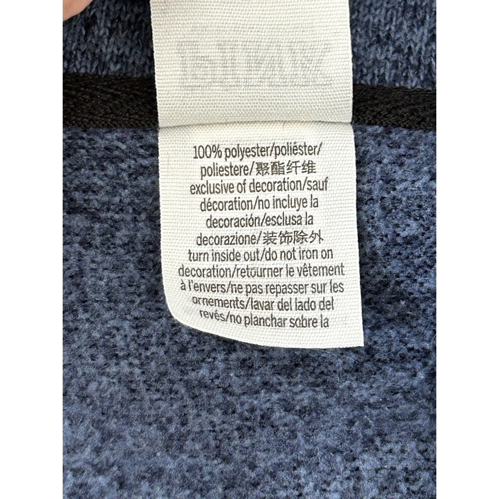 Pinko VS PINK Fleece Pullover 1/4 Zip Blue Heather Medium Women Pullover Fleece Cotton Blend Graphic Logo Activewear-3/4 Zip Pockets Size M / US 6-8 / IT 42-44 - 6 Thumbnail